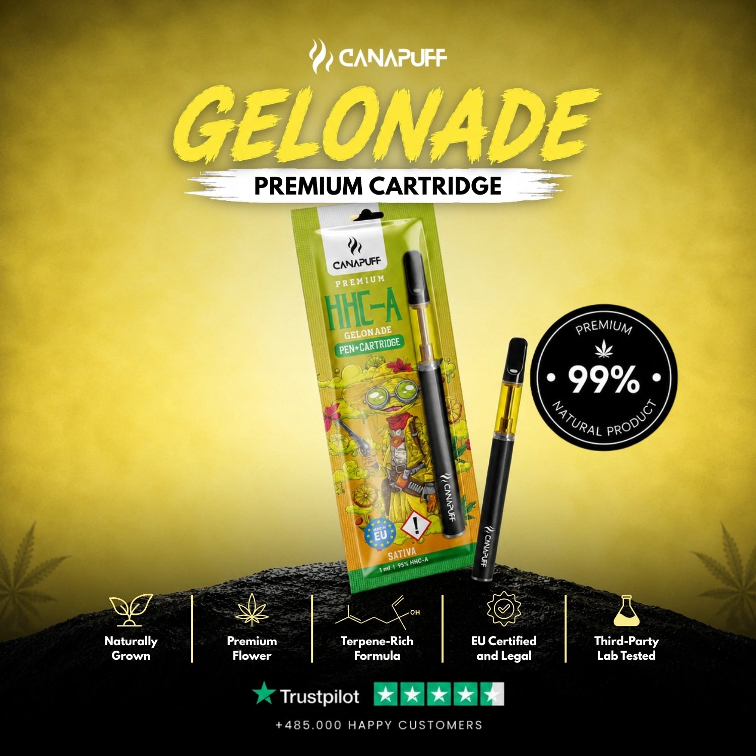 HHC-A Pen+Kartusche Gelonade 95 %
