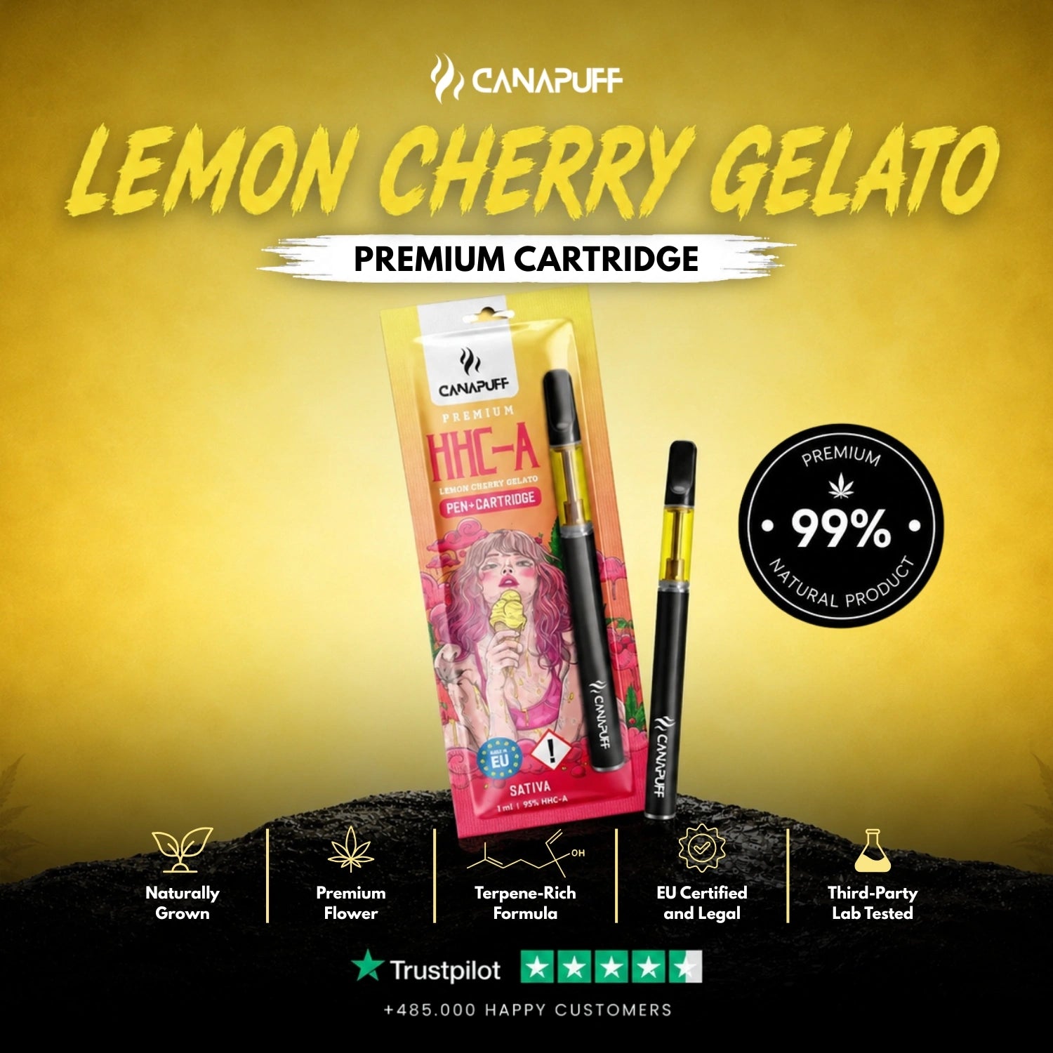 HHC-A Pen+Kartusche Lemon Cherry Gelato 95%