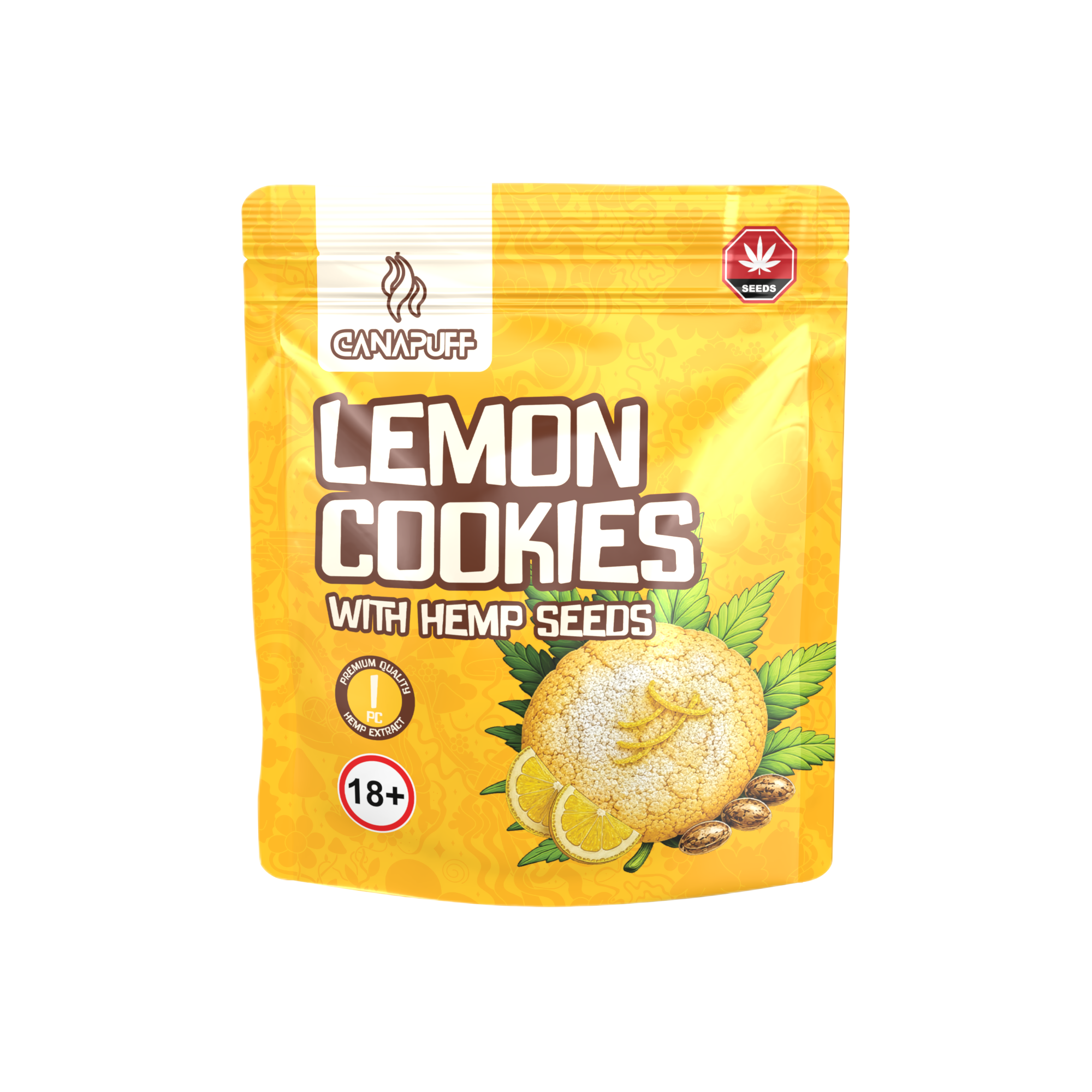 Lemon Cookies with hemp seeds