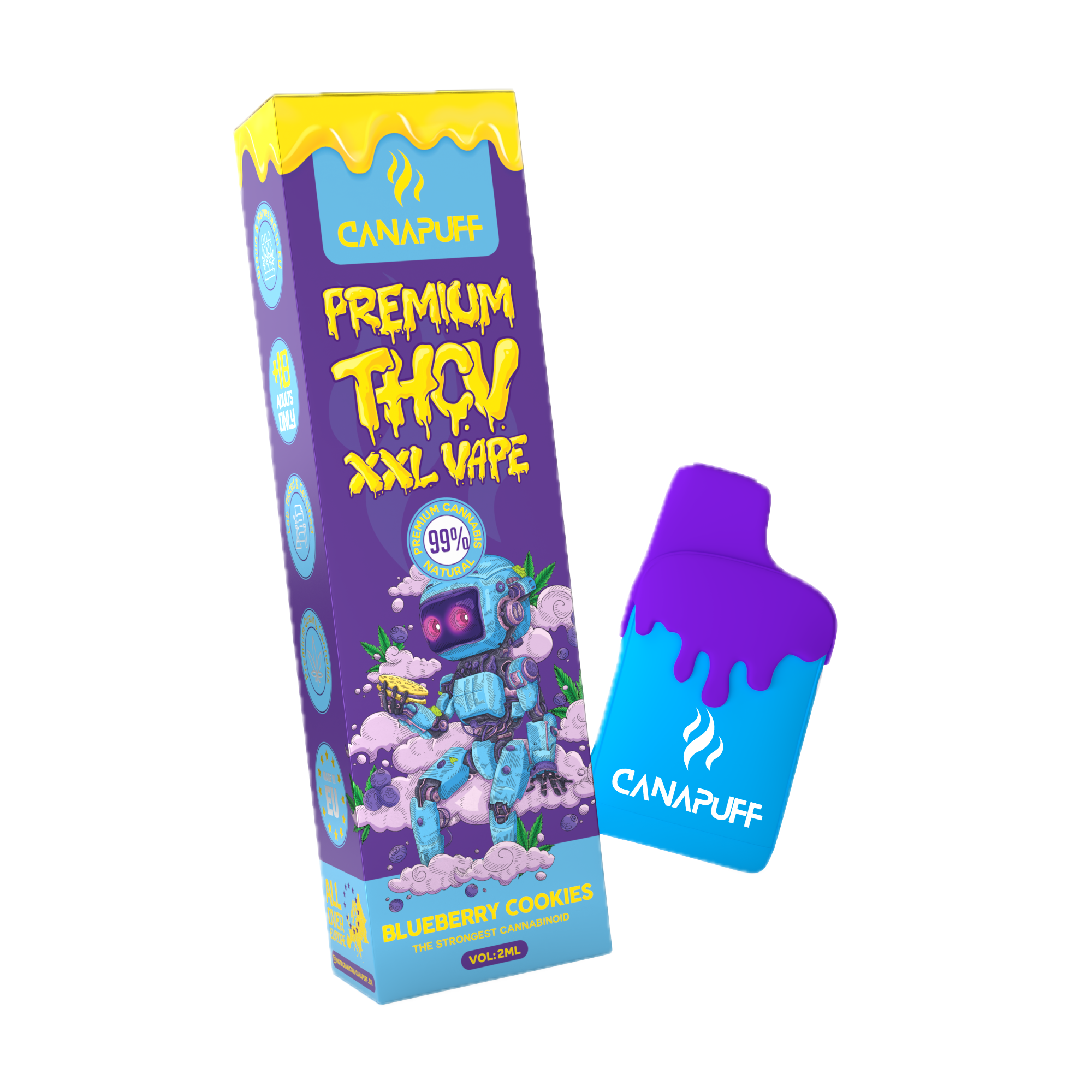 THCv Vape Blaubeere Cookies 99% 2ml