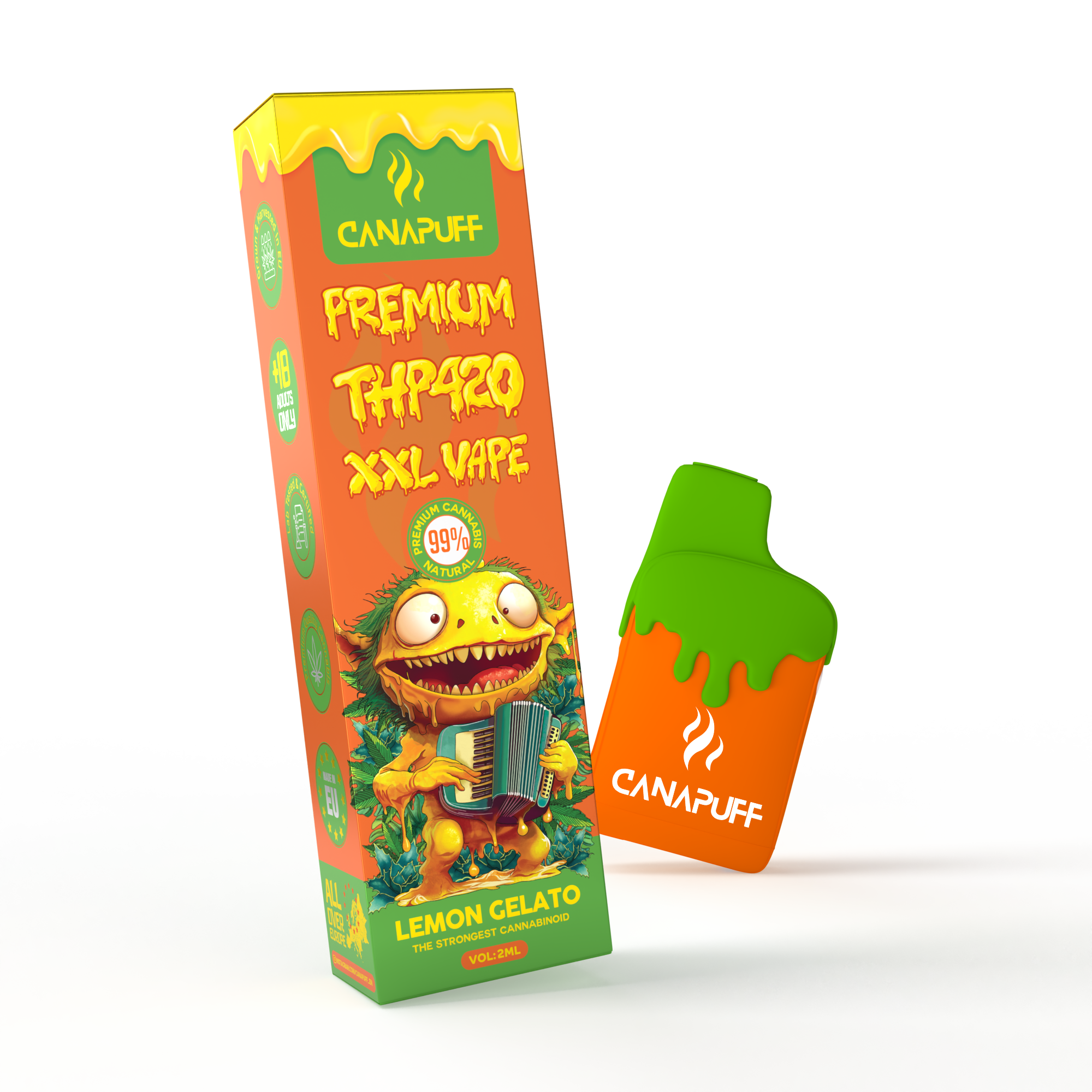 THP420 Vape Lemon Gelato 99 % 2 ml