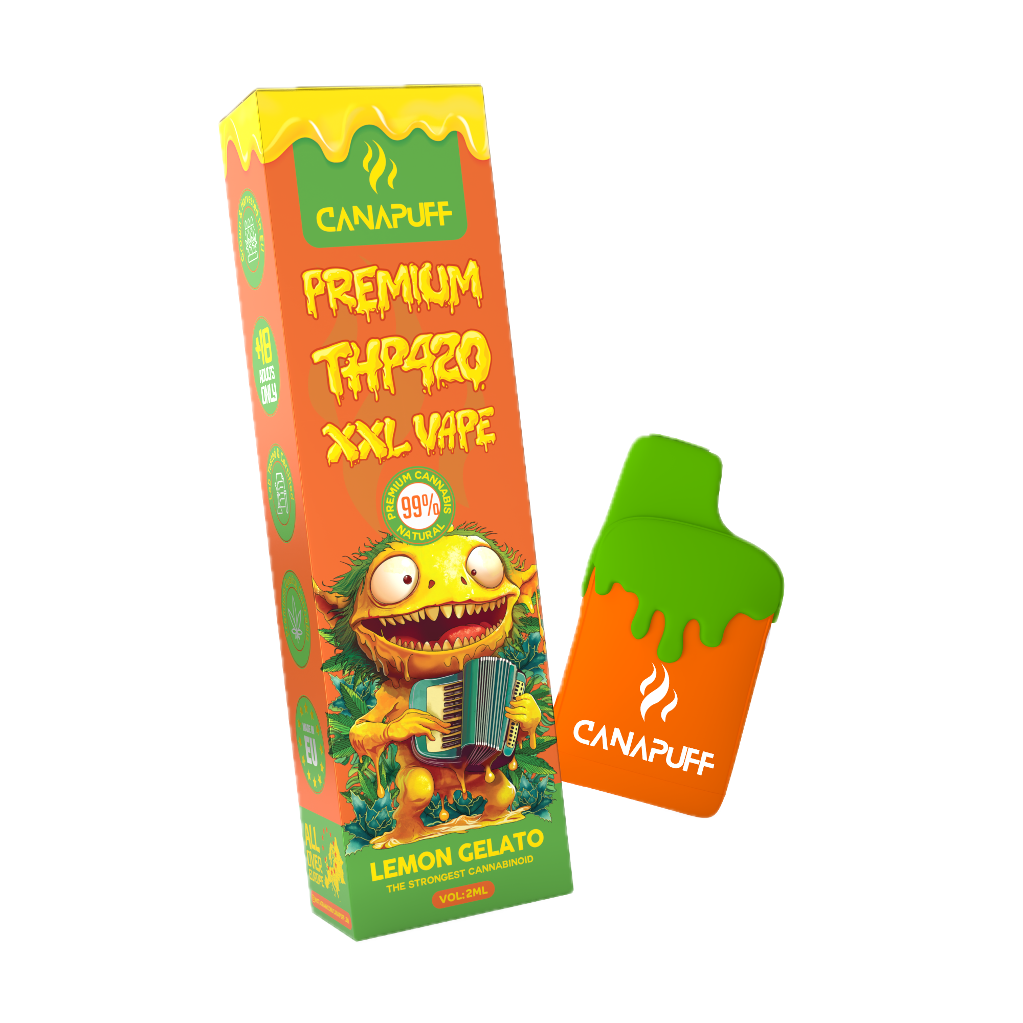 THP420 Vape Lemon Gelato 99 % 2 ml