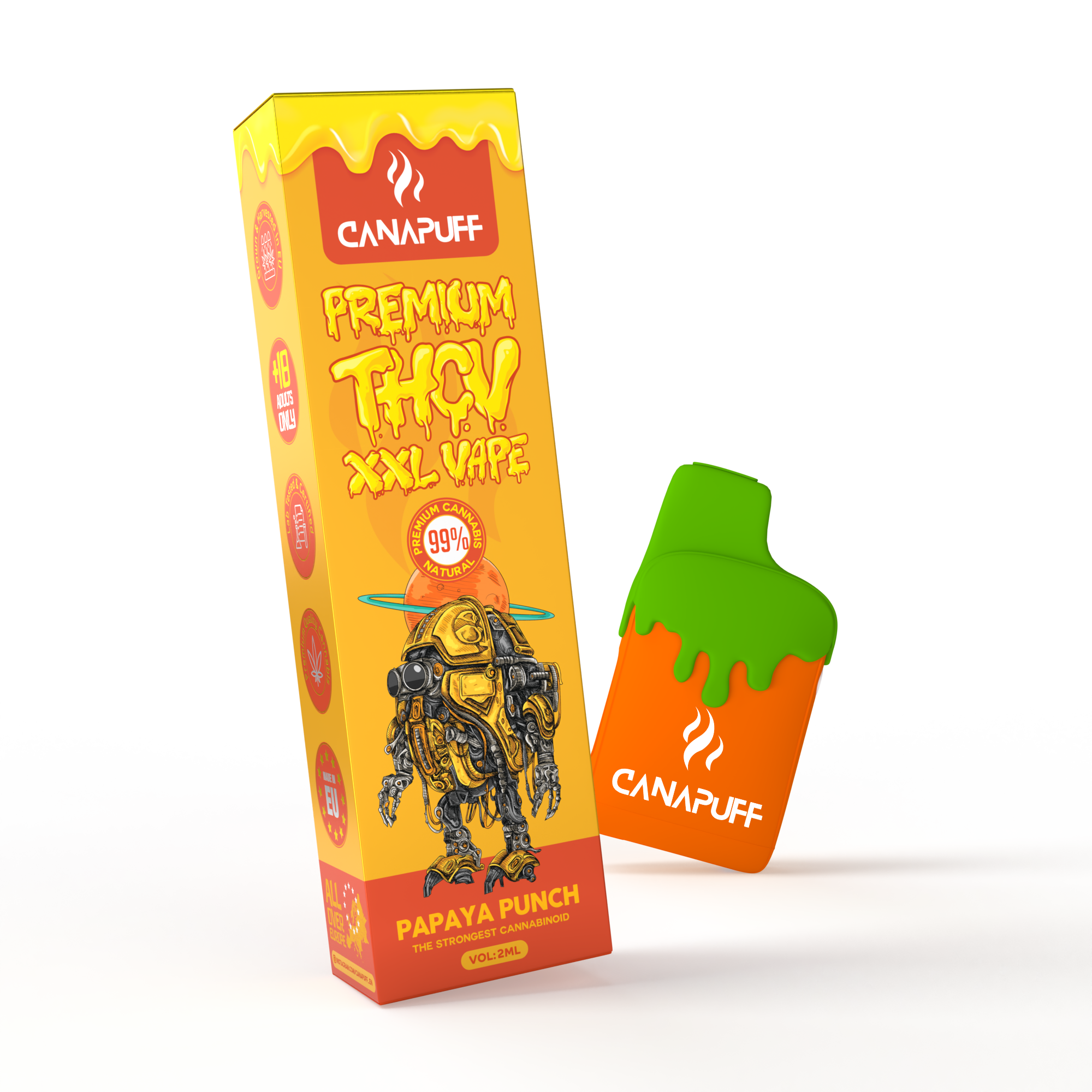 THCv Vape Papaya Punch 99 % 2 ml