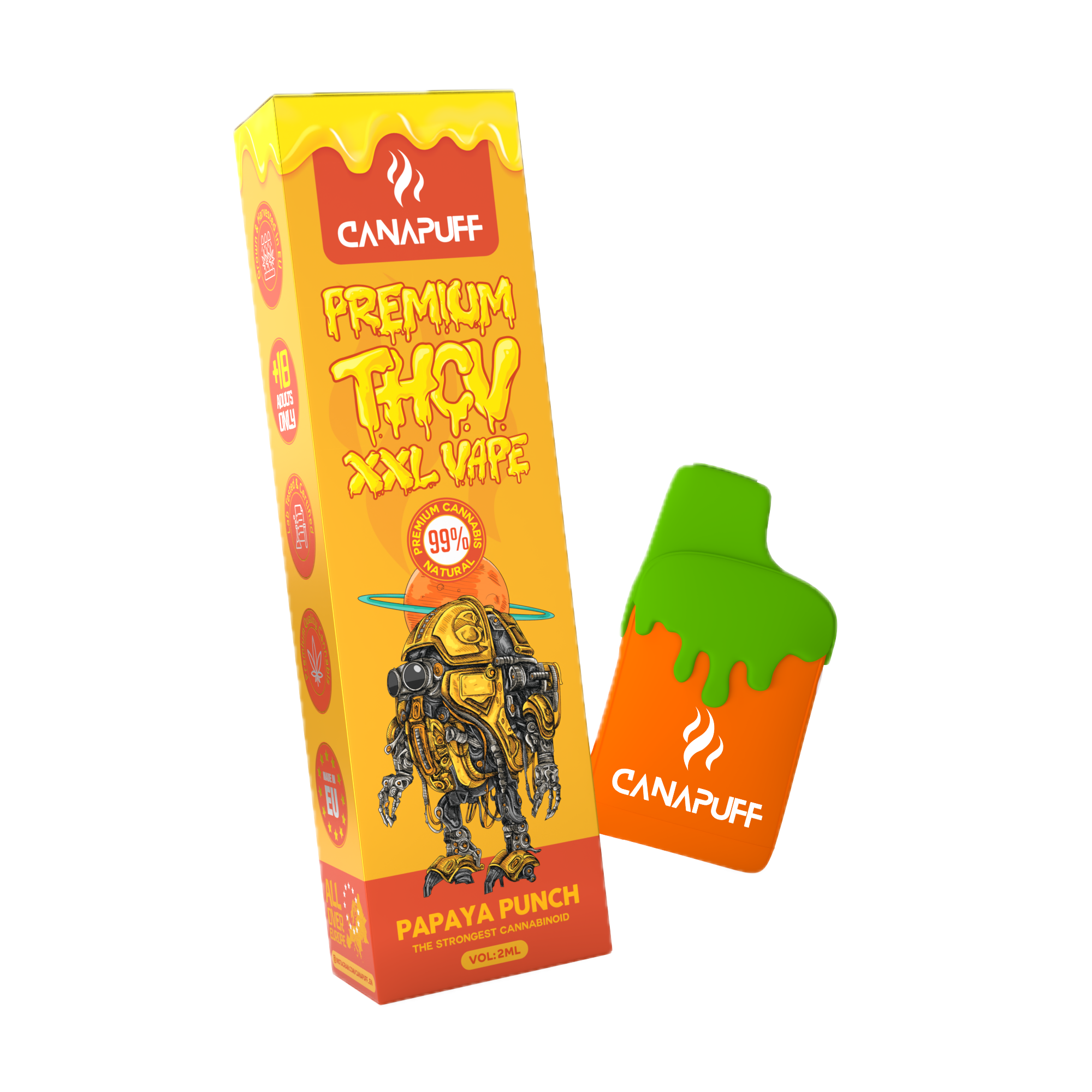 THCv Vape Papaya Punch 99 % 2 ml