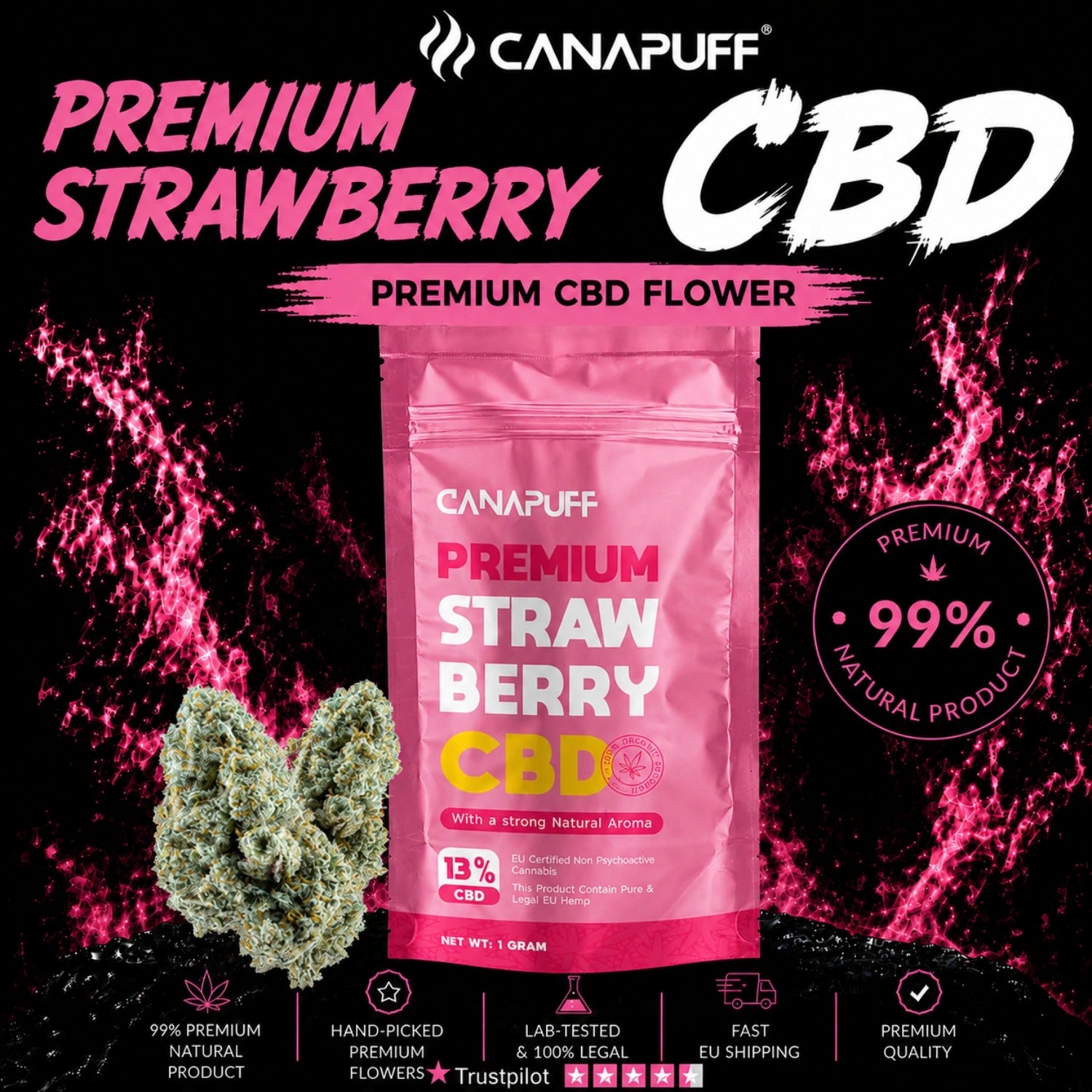 CBD Blüten Strawberry 13%