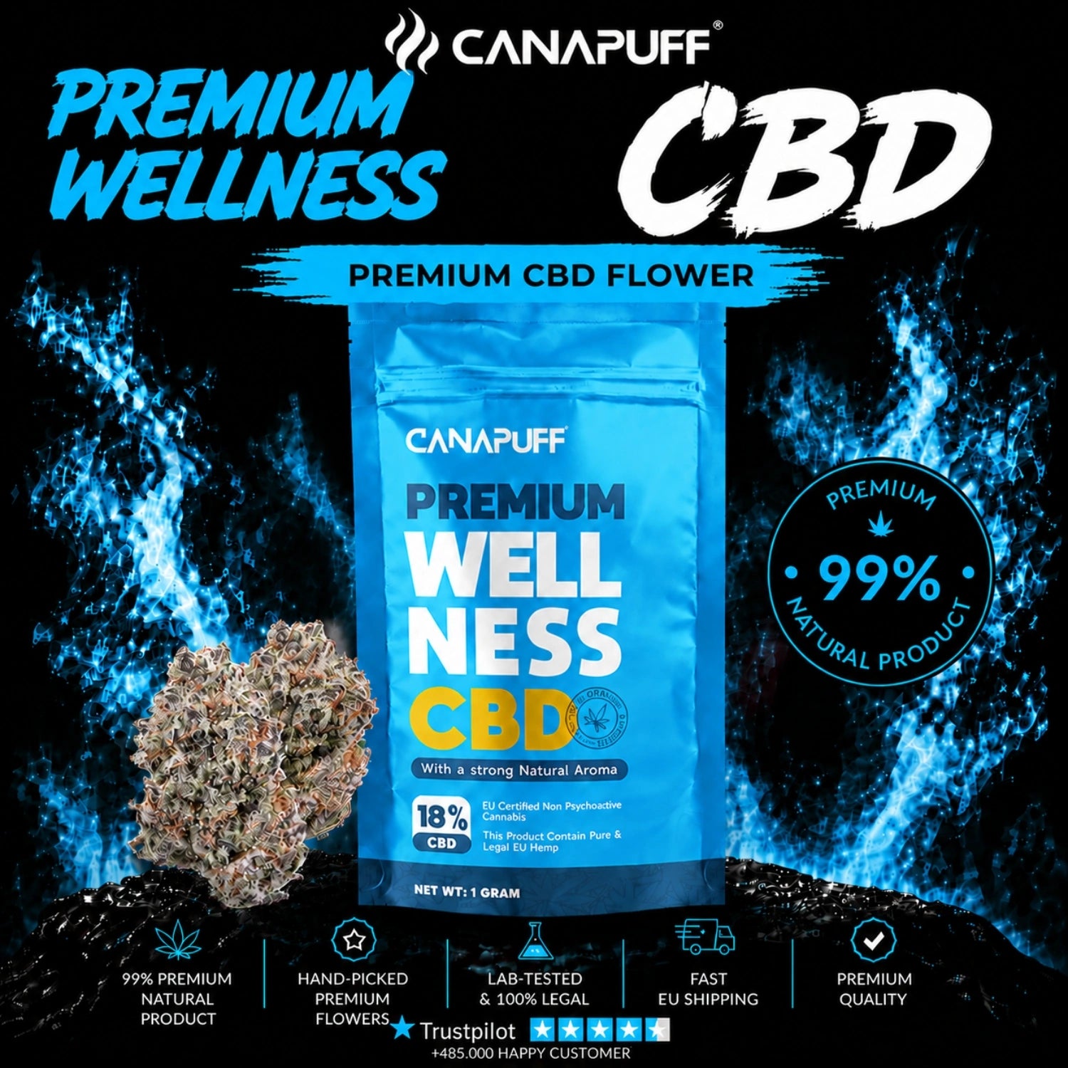 CBD Blüten Wellness 18%