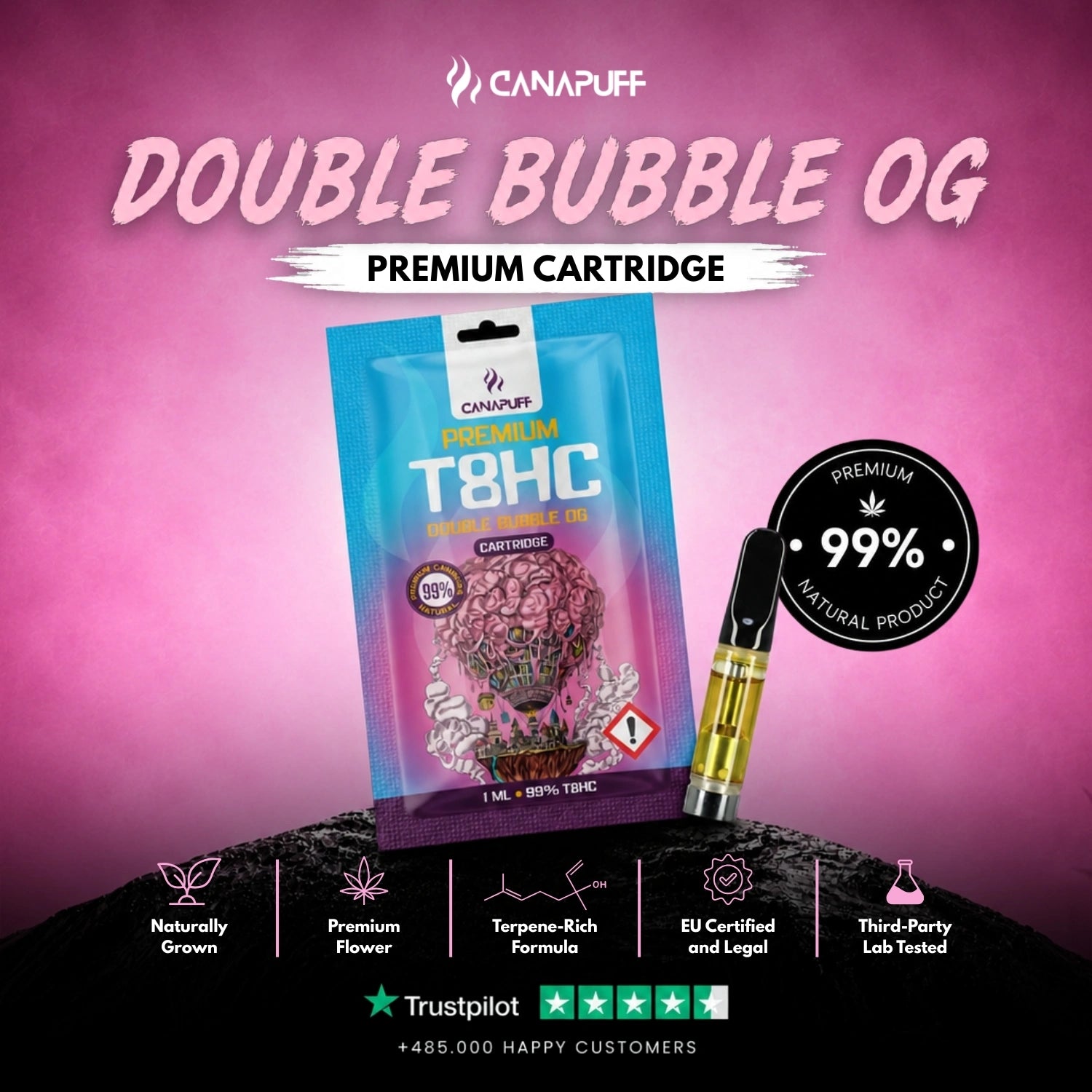 T8HC Kartusche Double Bubble 99%