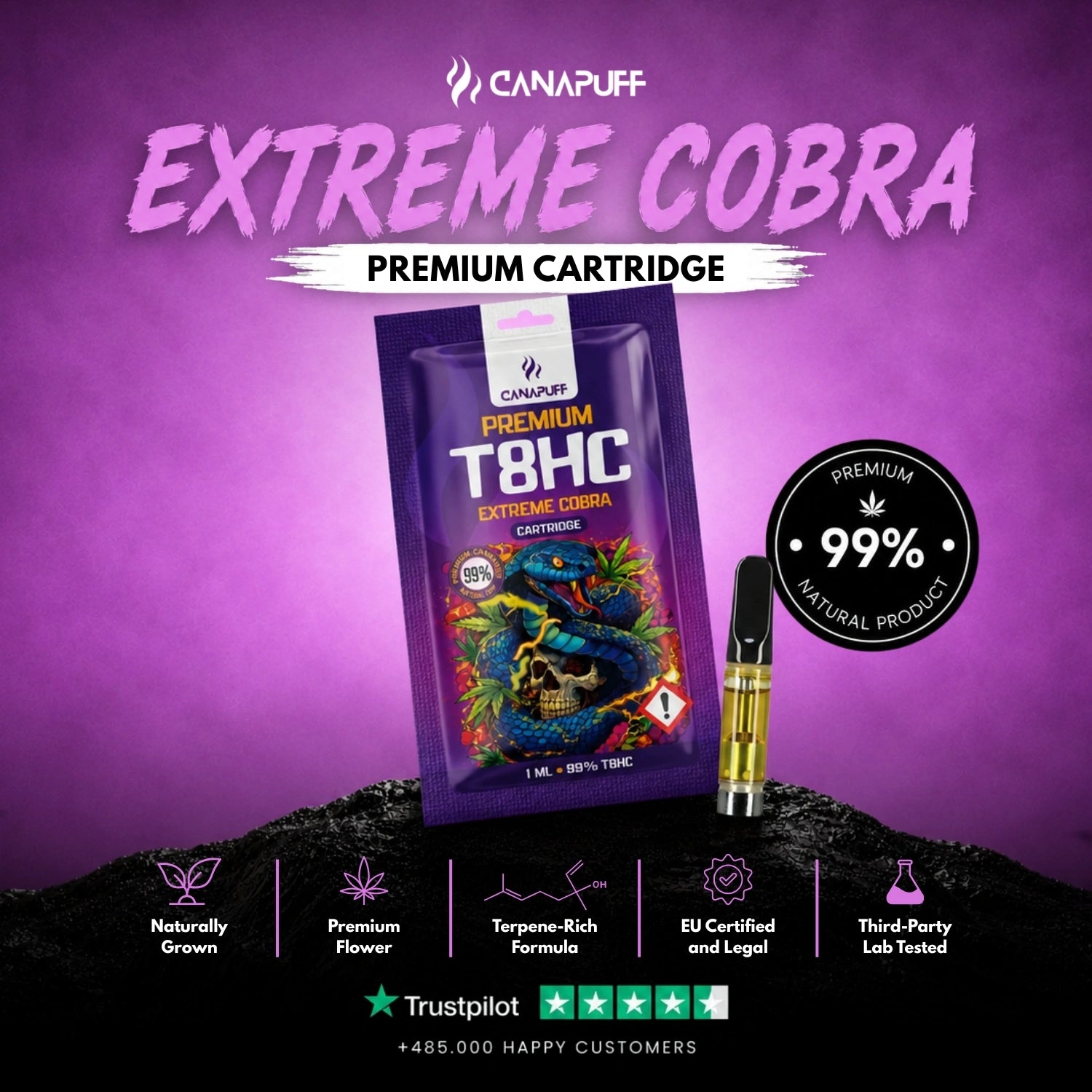 T8HC Kartusche Extreme Cobra 99%
