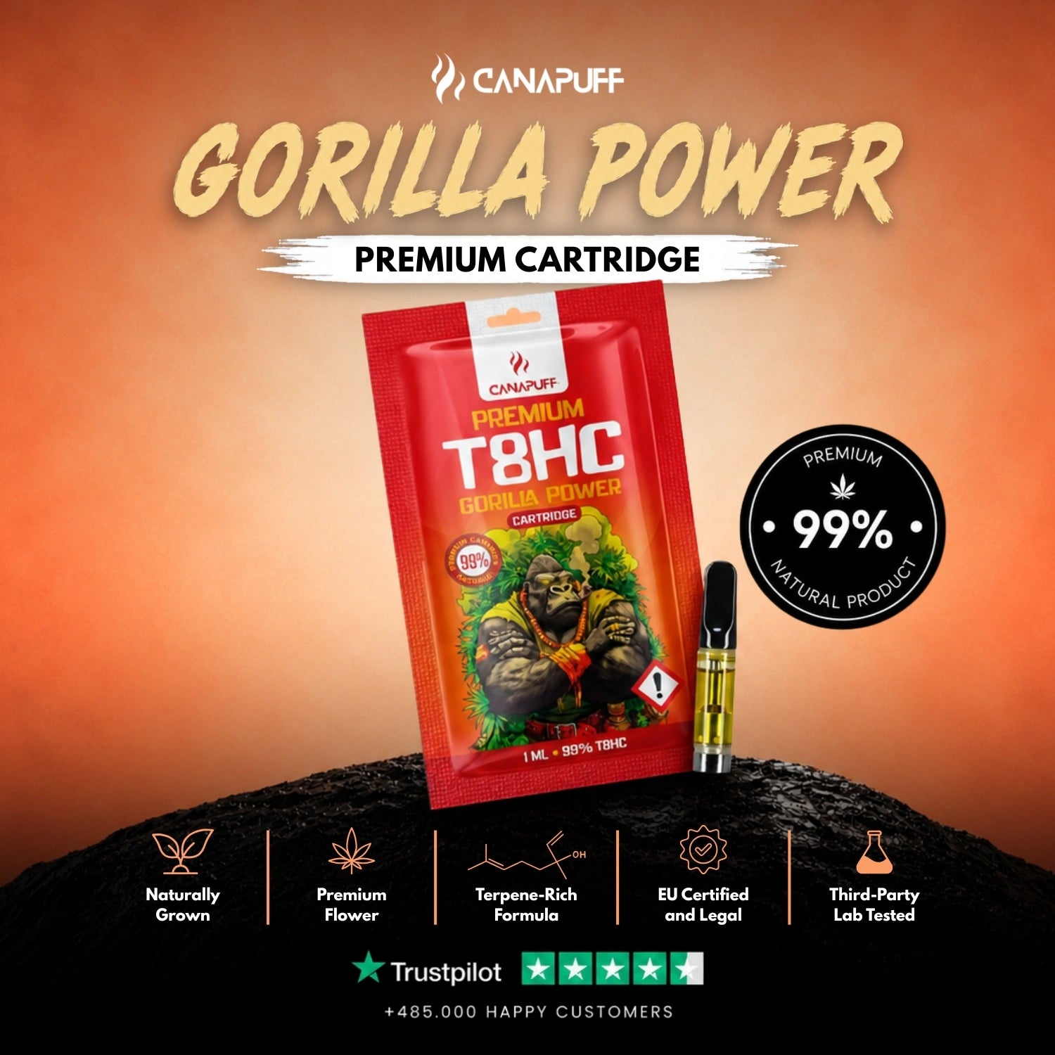 T8HC Kartusche Gorilla Power 99%