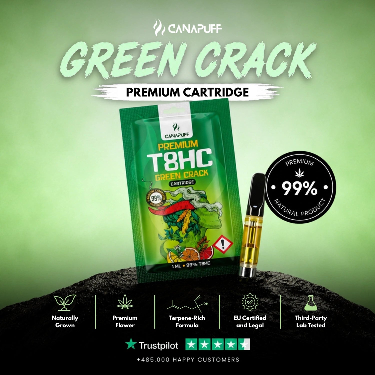 T8HC Kartusche Green Crack 99%