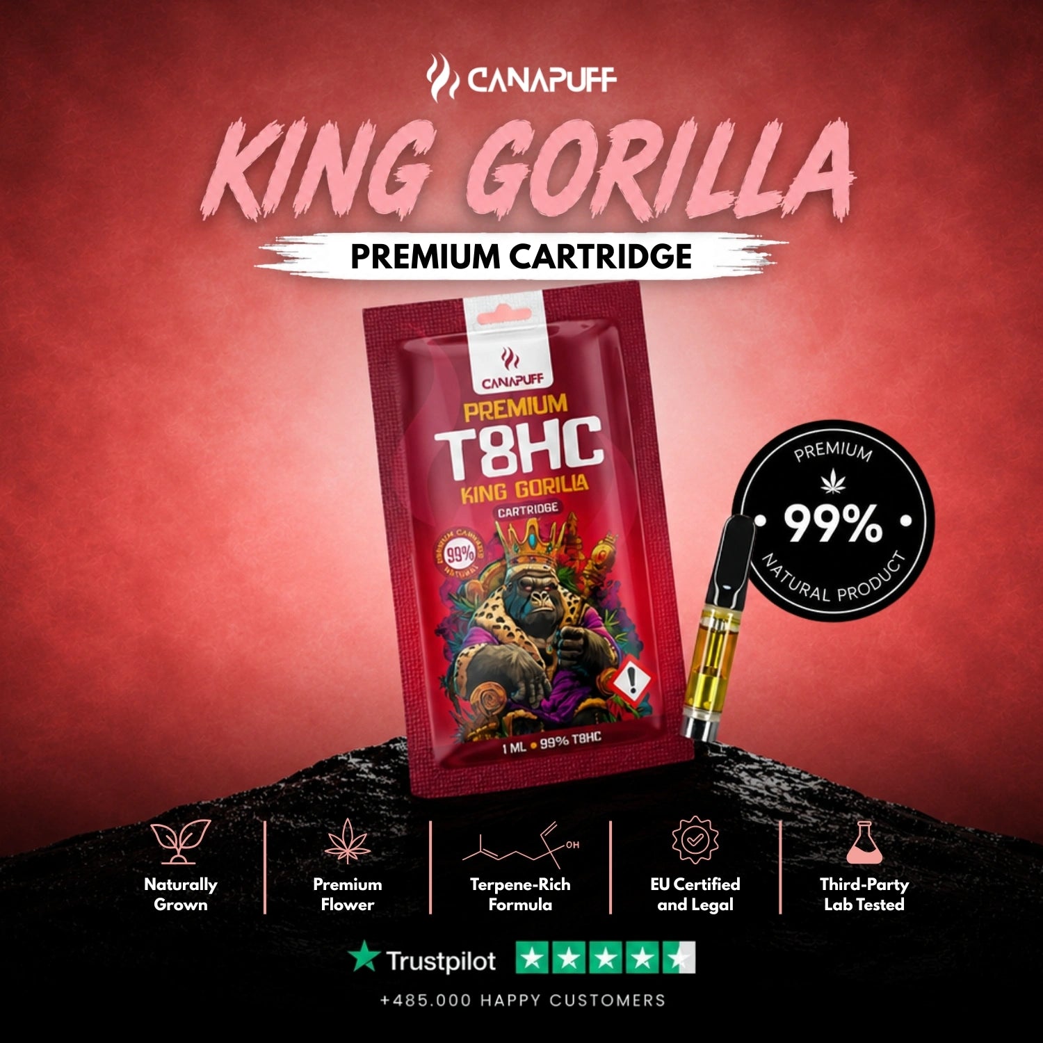 T8HC Kartusche King Gorilla 99%