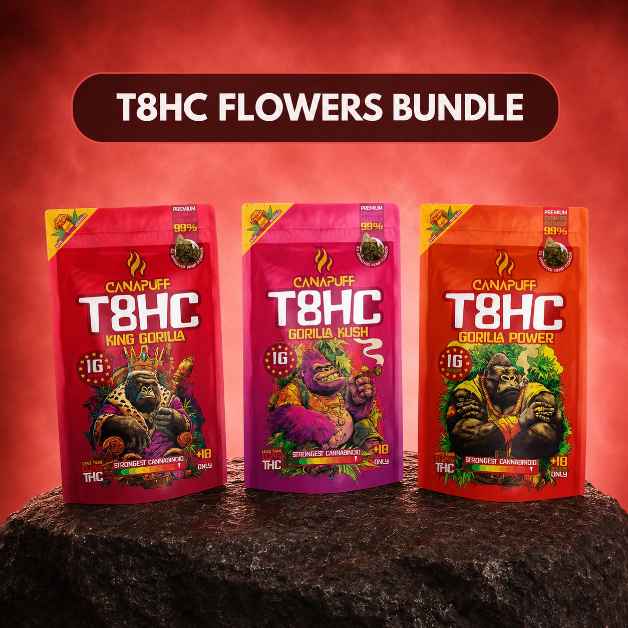 T8HC Blüten Bundle (3x1g)