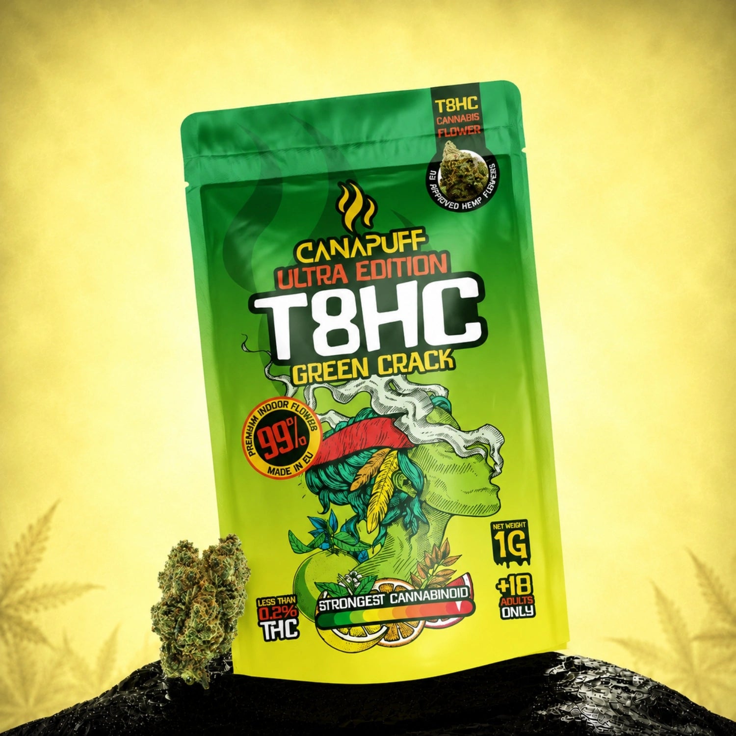 T8HC Blüten Green Crack Ultra Edition 99%