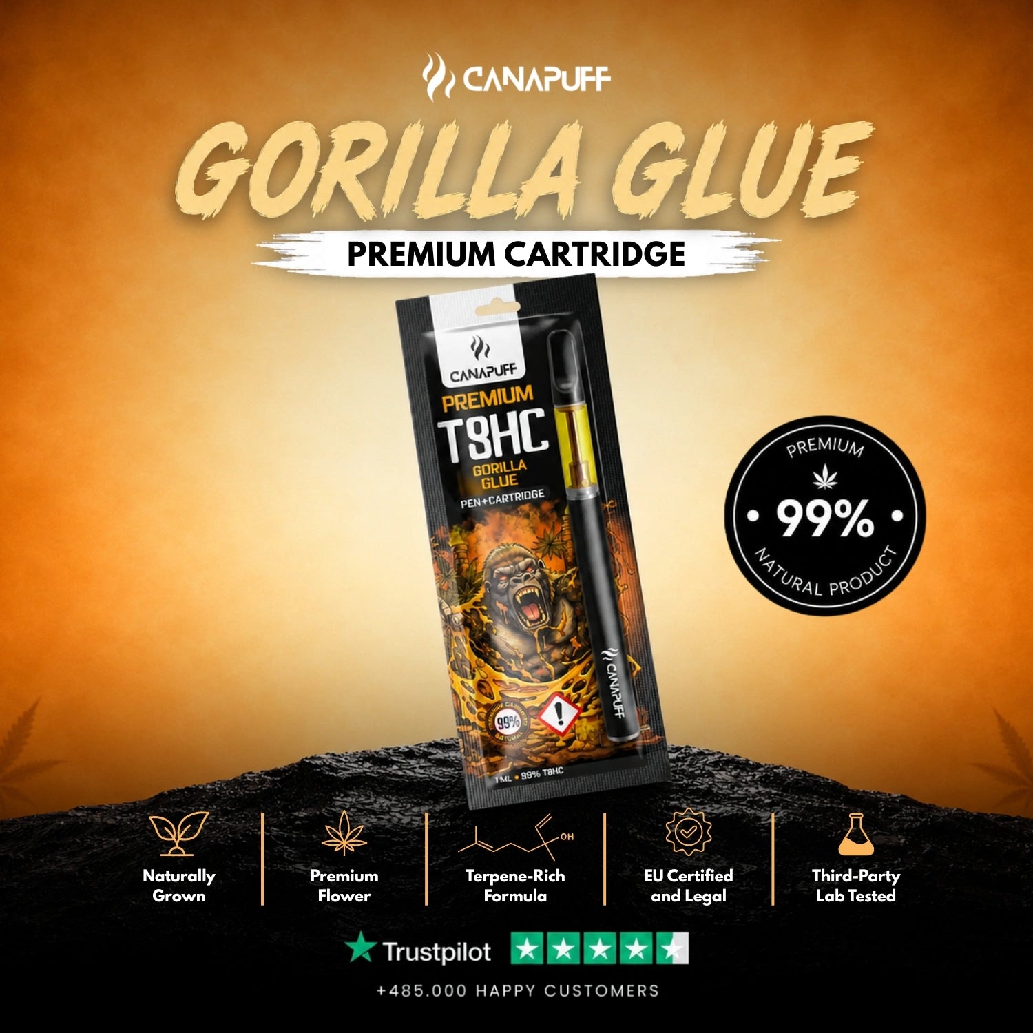 T8HC Pen+Kartusche Gorilla Glue 99%