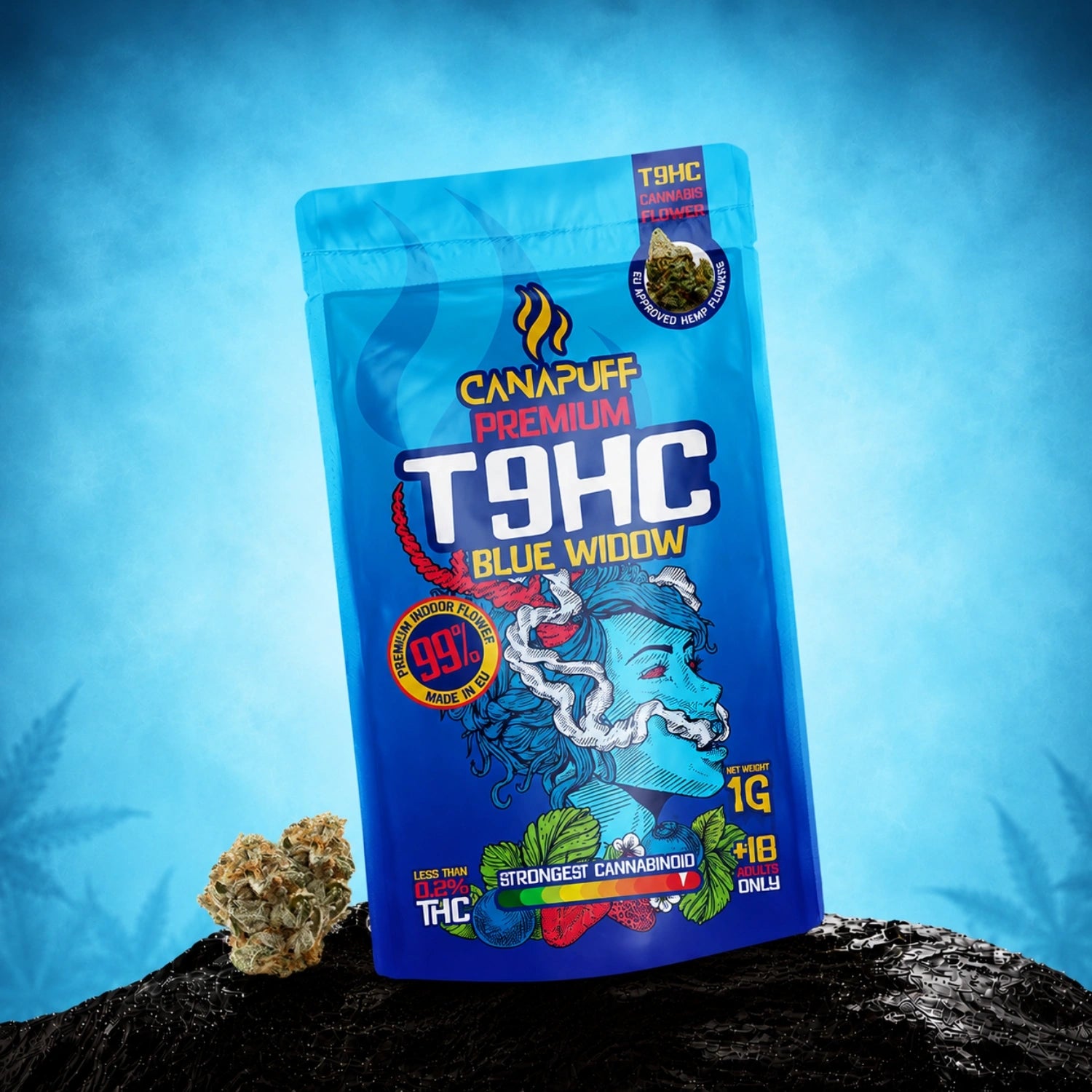 T9HC Blüten Blue Widow 99%