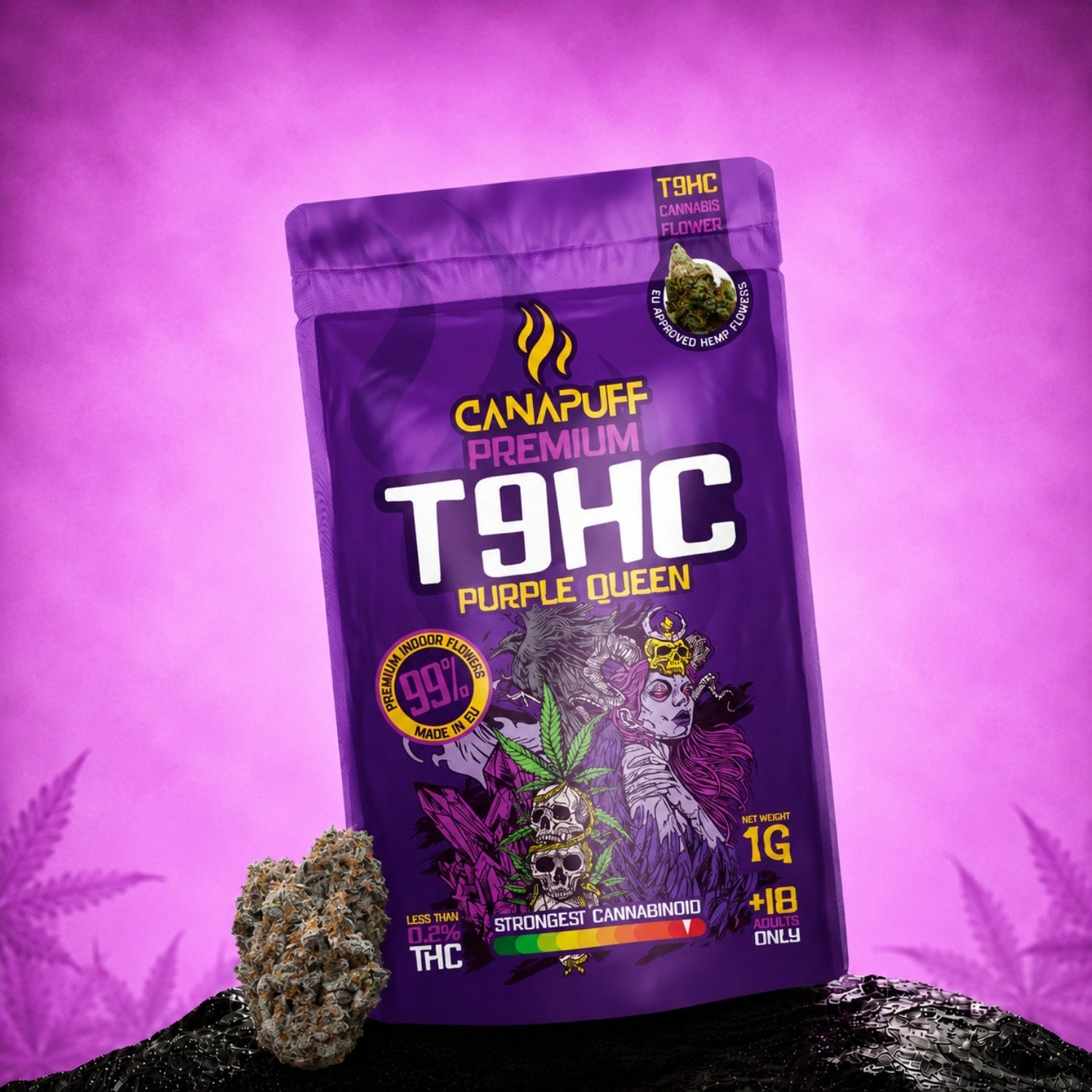 T9HC Blüten Purple Queen 99%