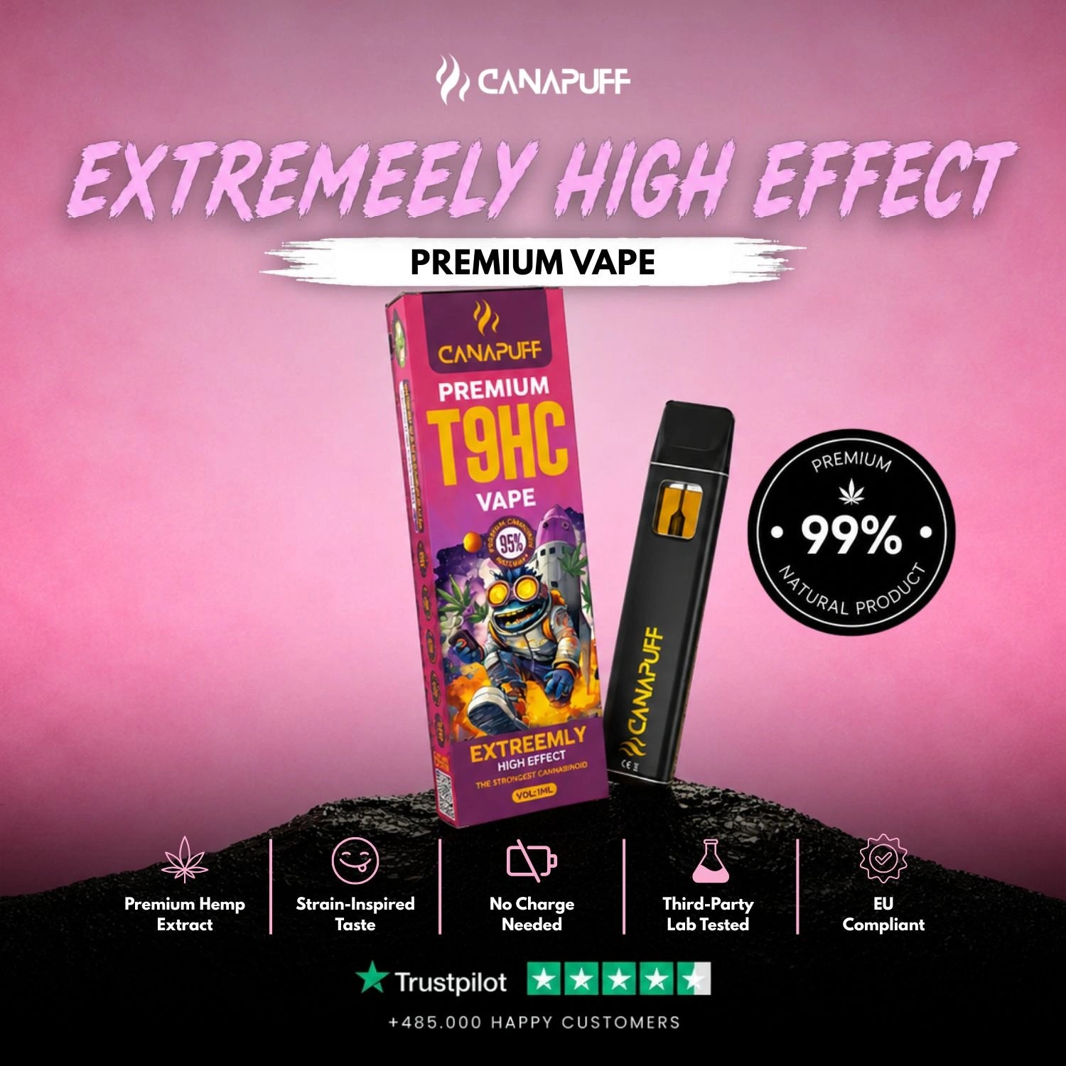 T9HC Vape Extreemly 95 % 1 ml