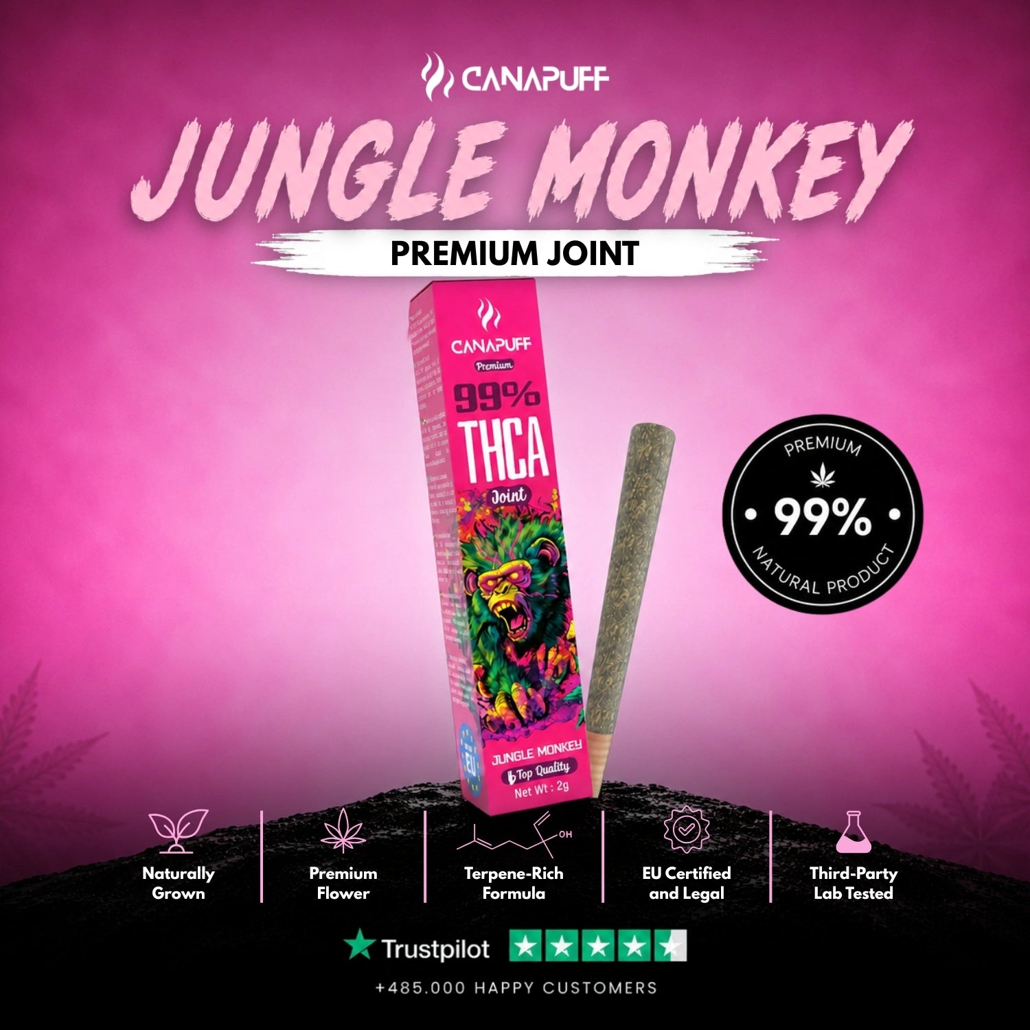 THCA Joint Jungle Monkey 99% 2g