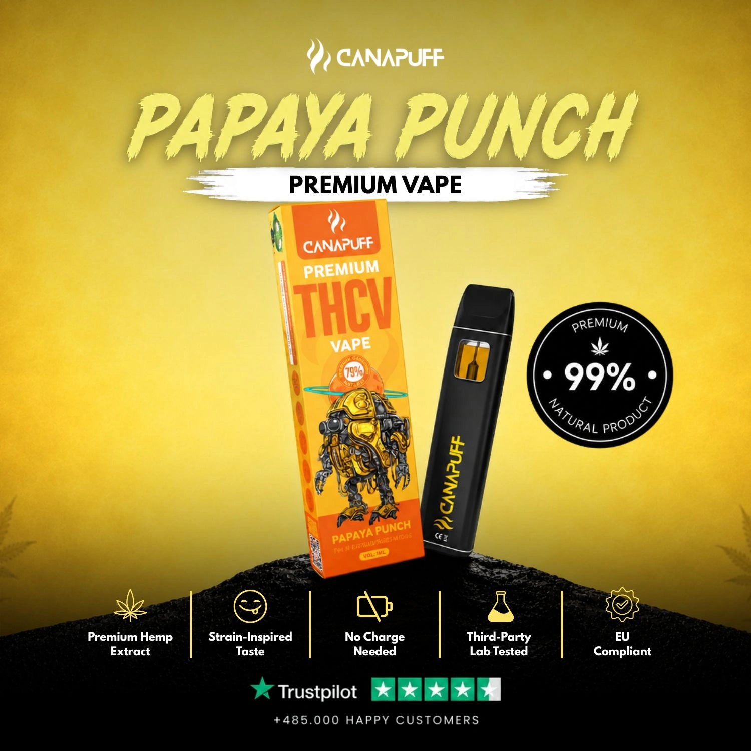 THCv Vape Papaya Punch 79% 1ml