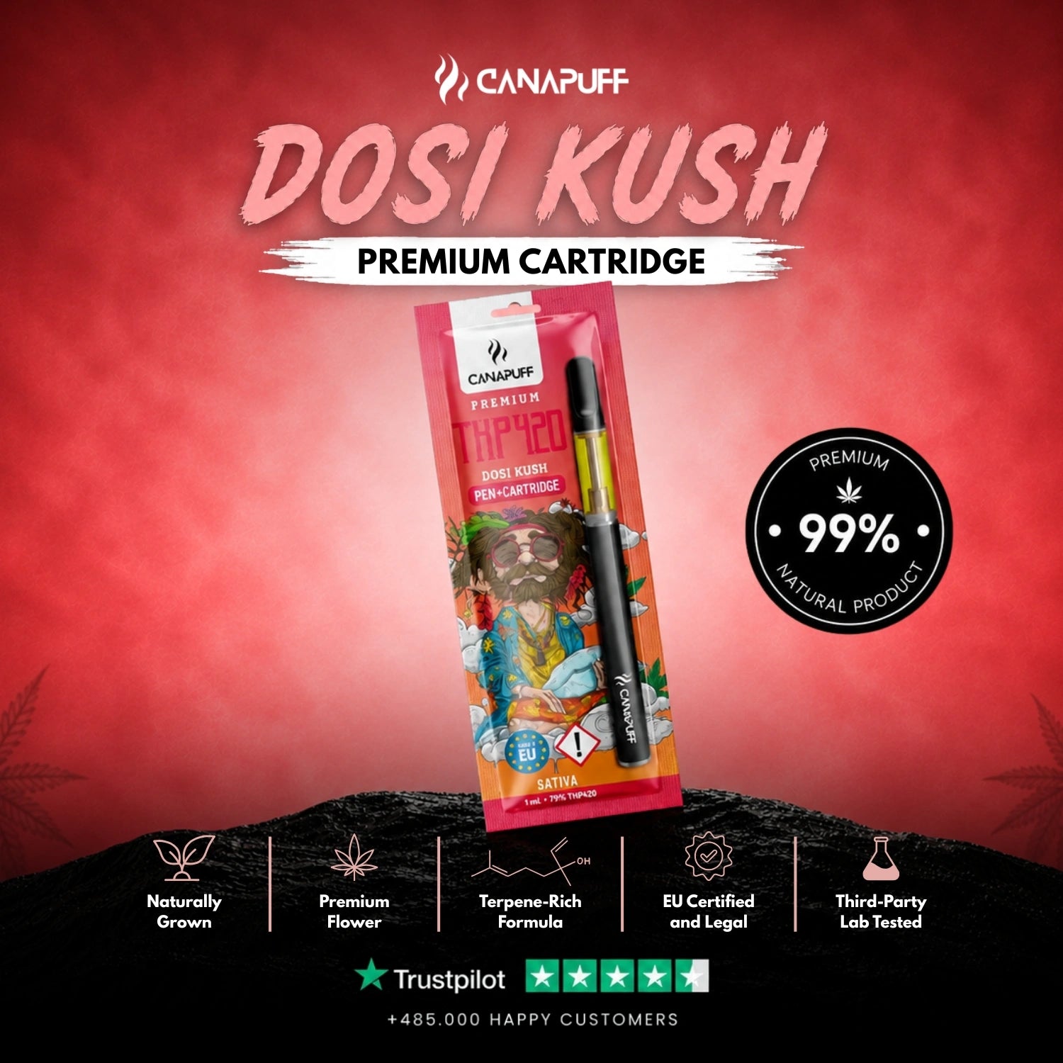 THP420 Pen+Kartusche Dosi Kush 79 %