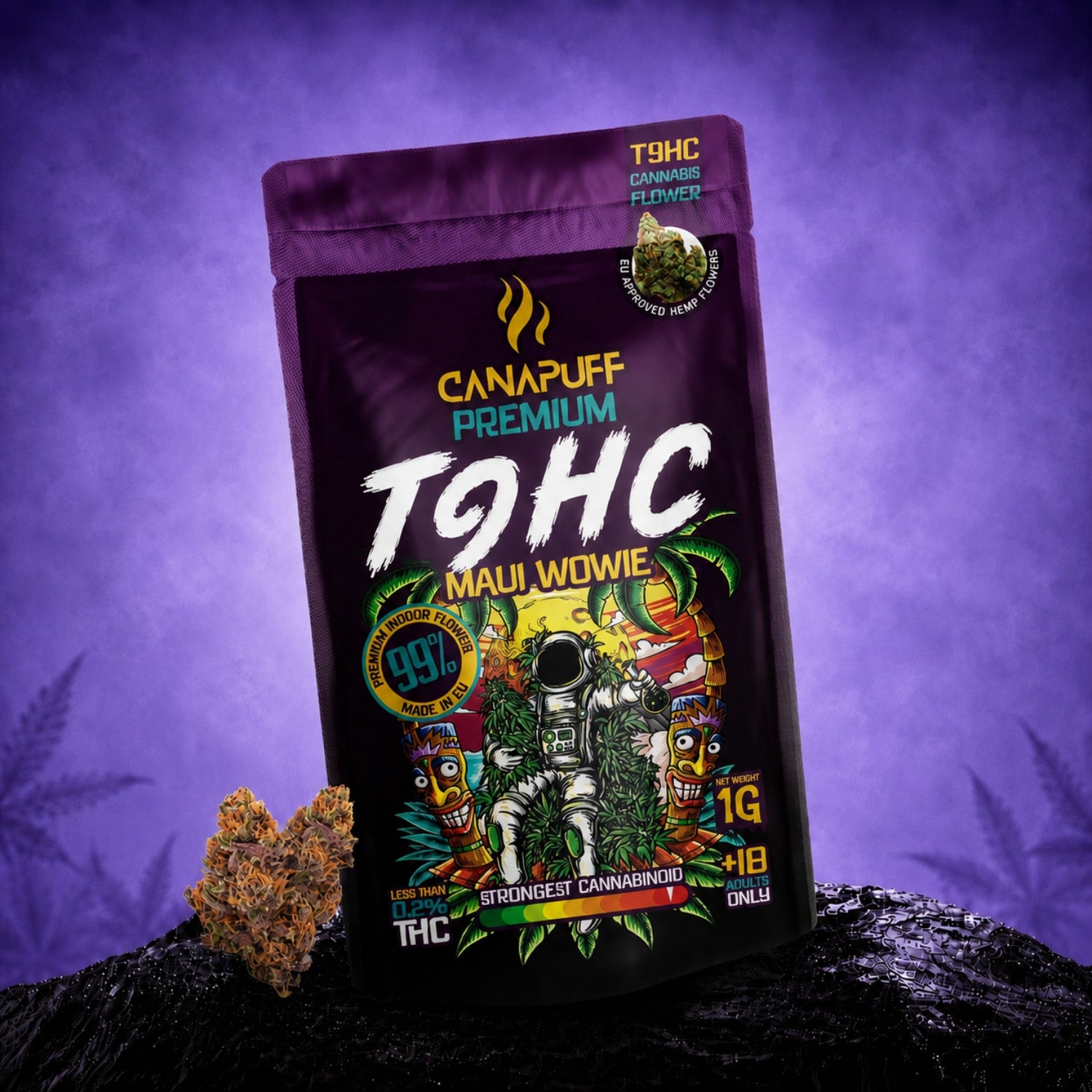 Canapuff TⳊHC Maui Wowie cannabis flower, 1g pouch