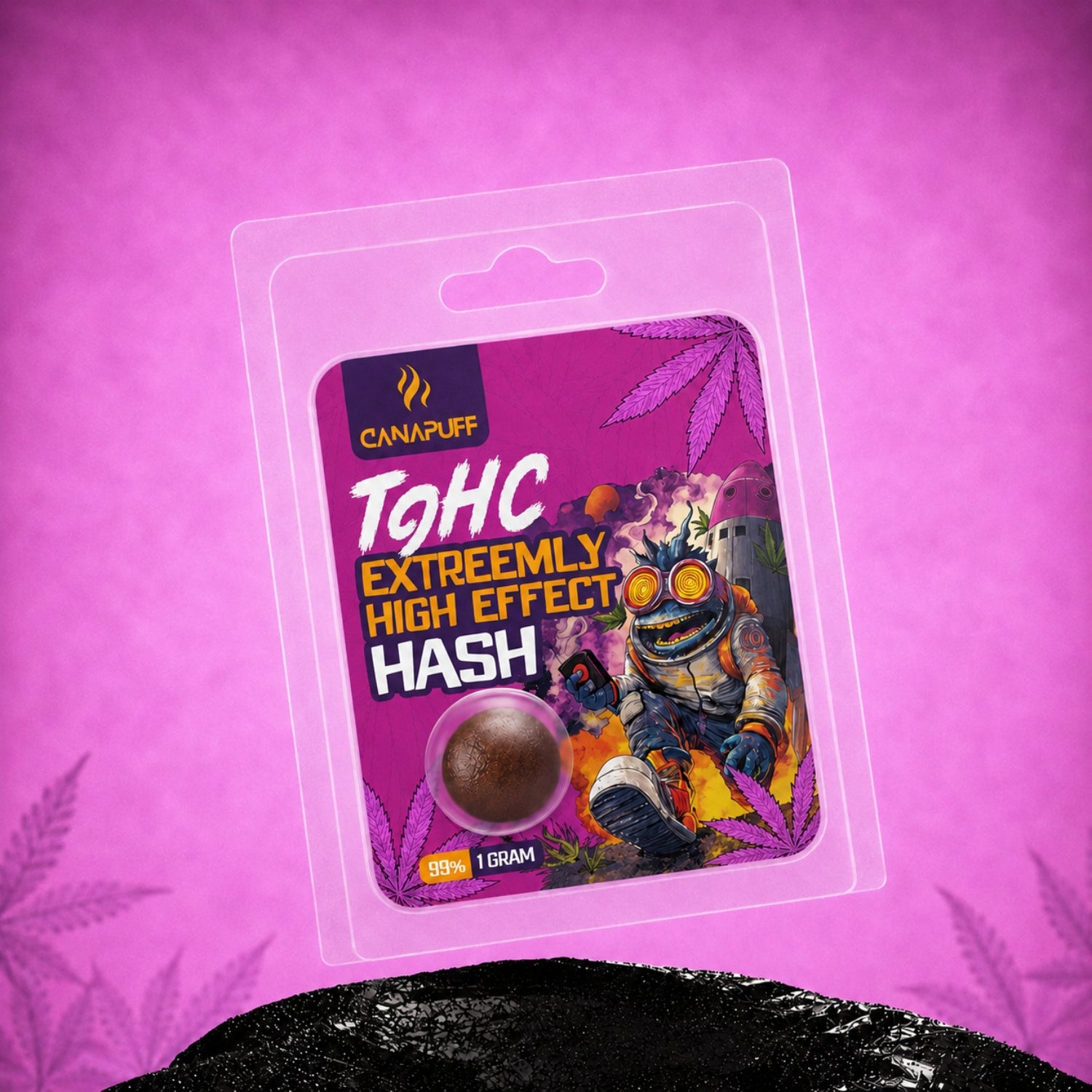 Canapuff TⳊHC Hash Extreemly High Effect 99% 1 gram pack
