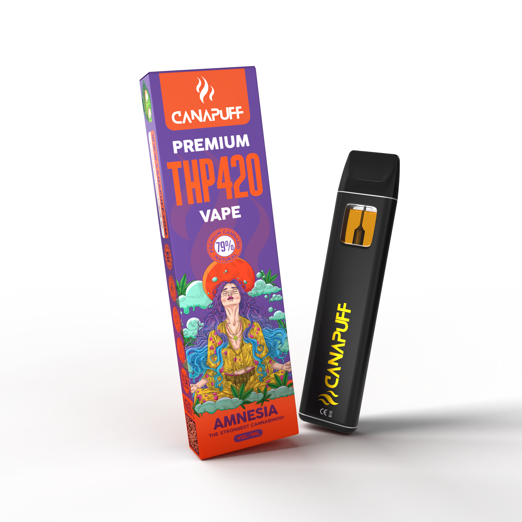 Amnesia 79% THP420 - Canapuff - Vape - 1ml