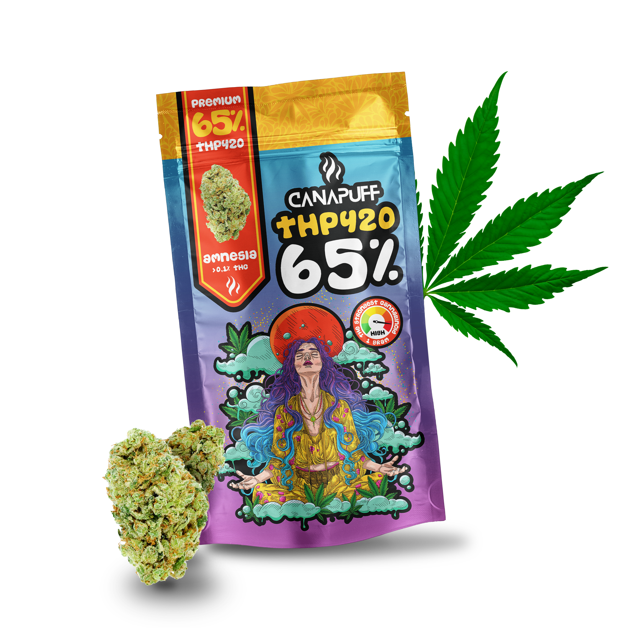 Canapuff - Amnesia 65% - THP420 Flowers