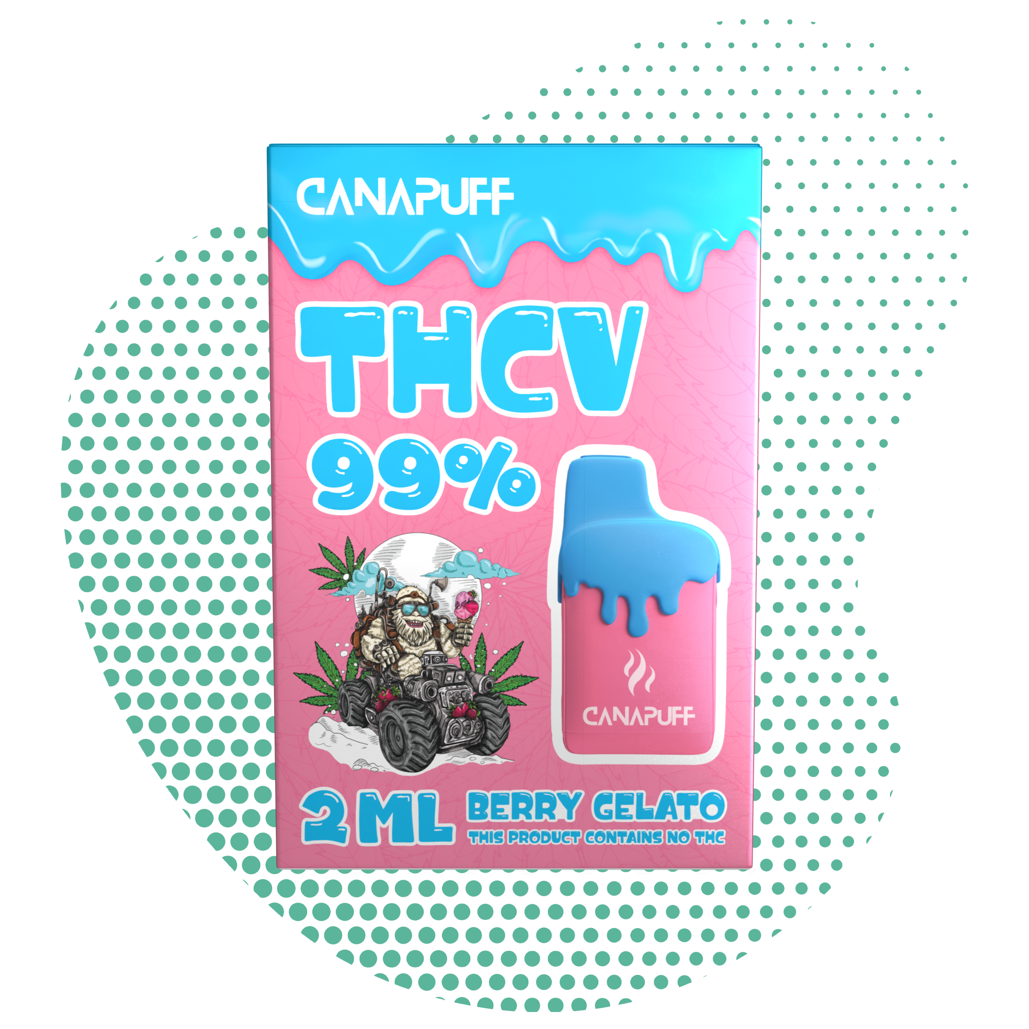 Berry Gelato 99% THCv - Canapuff - Einmalige Verwendung - 2ml