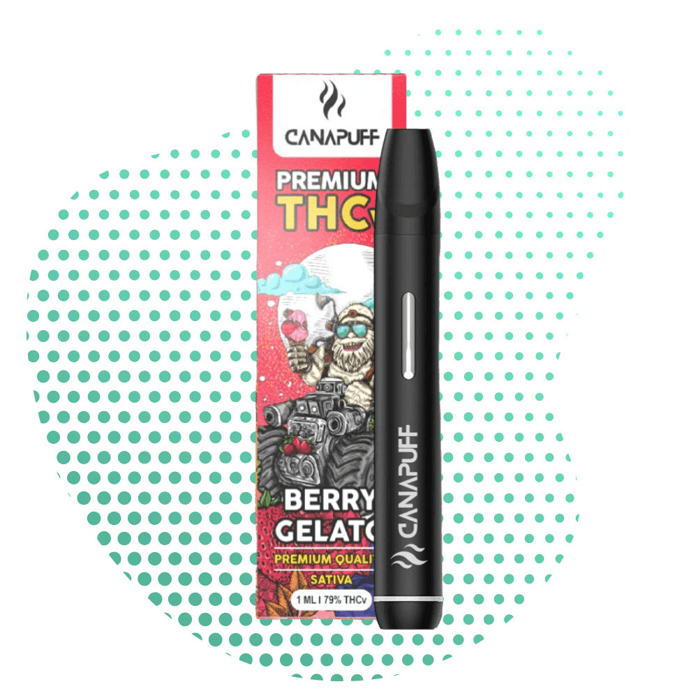 BERRY GELATO 79% THCv - CanaPuff - ONE USE - 1ml-Canapuff