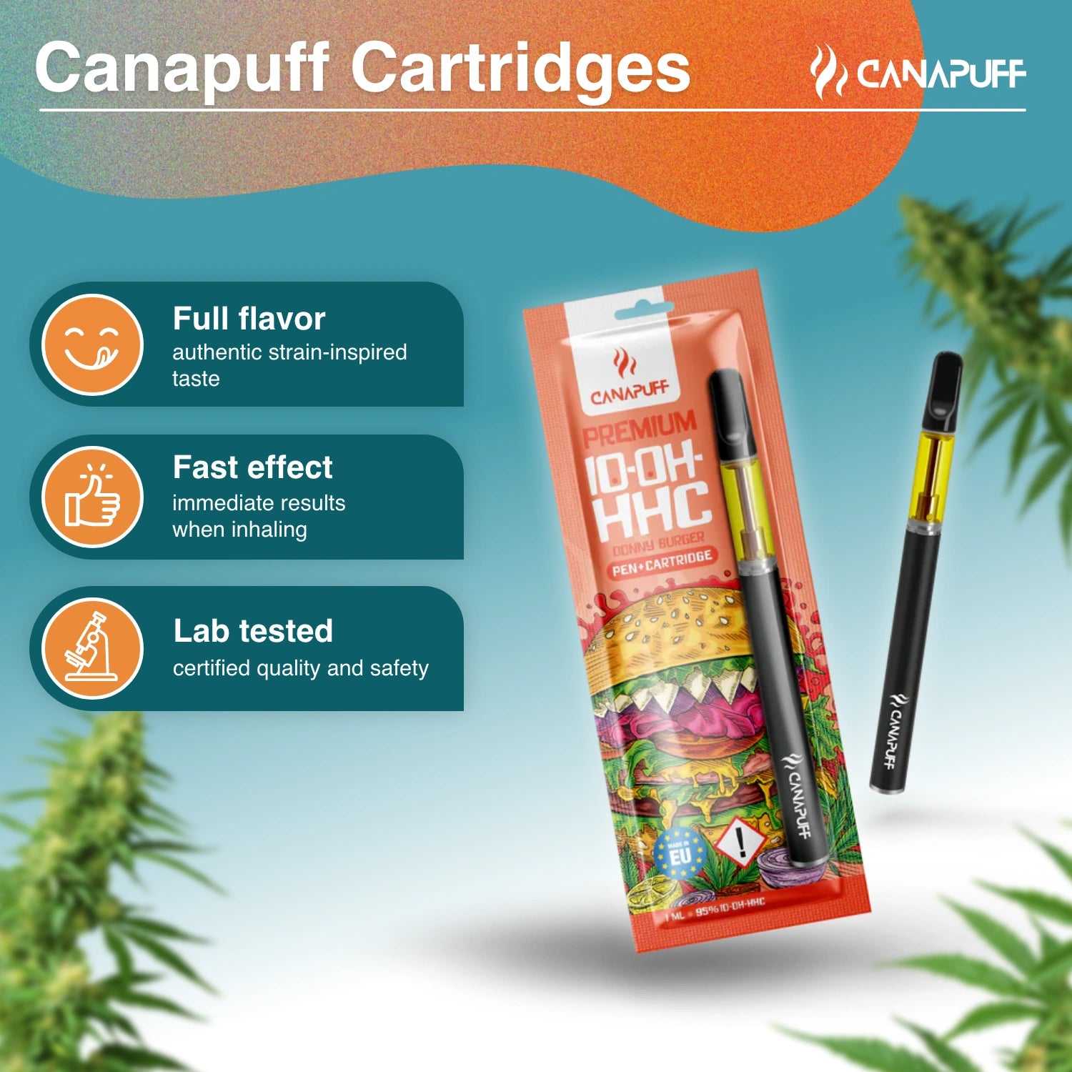 Canapuff - Donny Burger - 10-OH-HHC 95% - Pen+Kartusche