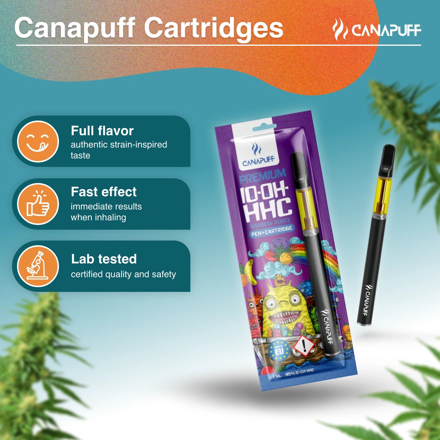 Canapuff - Rainbow Runtz - 10-OH-HHC 95% - Pen+Kartusche