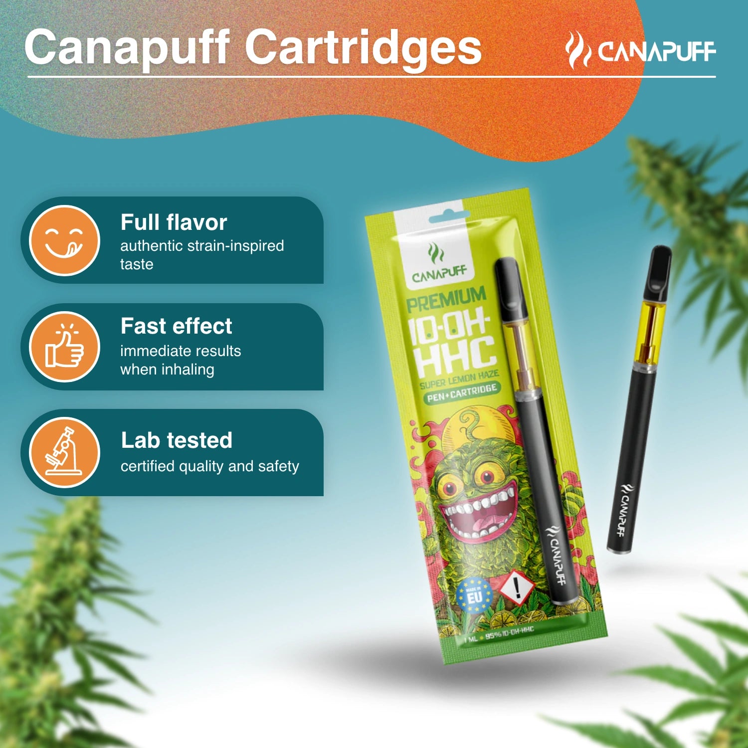 Canapuff - Super Lemon Haze 10-OH-HHC 95% - Pen+Kartusche