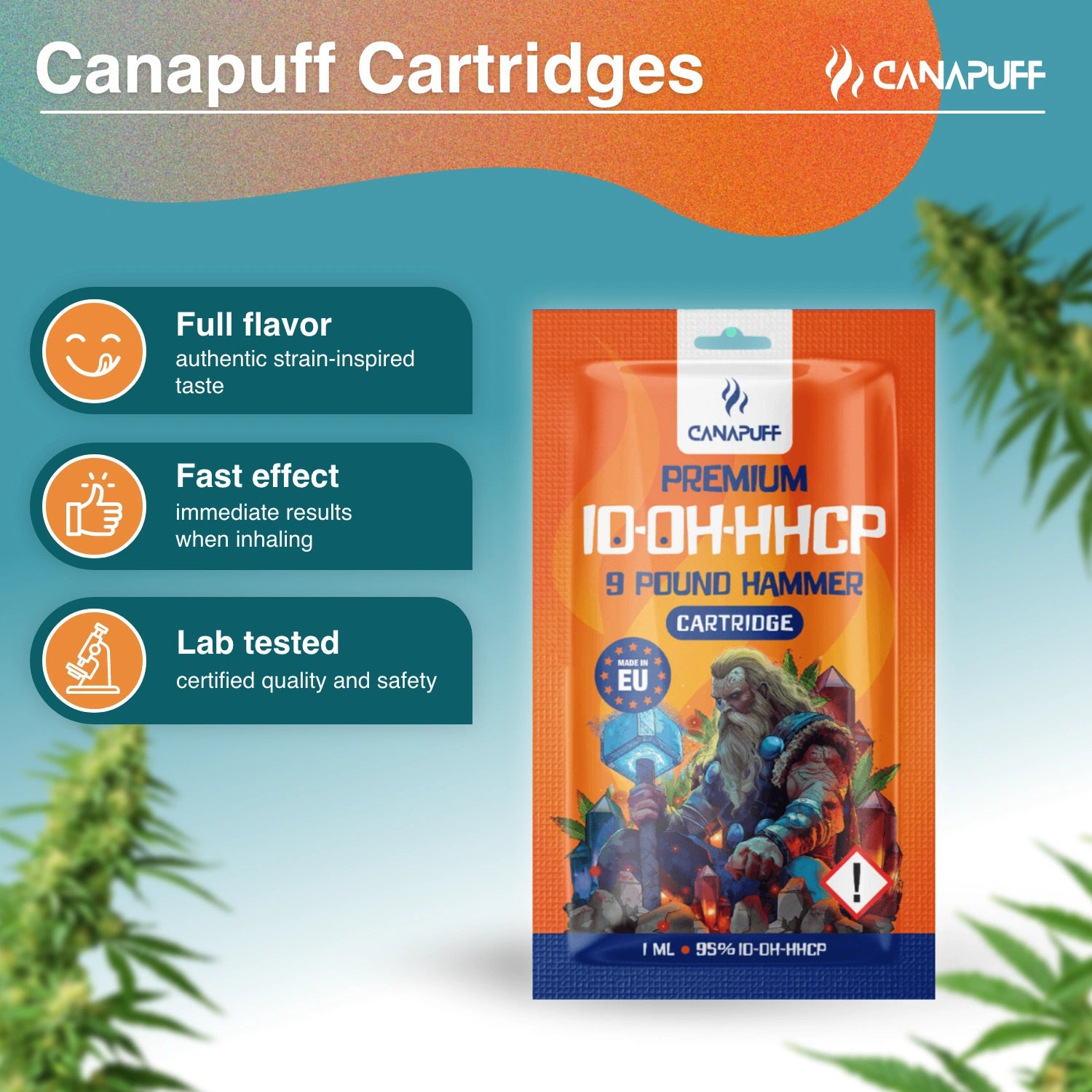Canapuff - 9 Pound Hammer - 10-OH-HHCP 95% - Kartusche