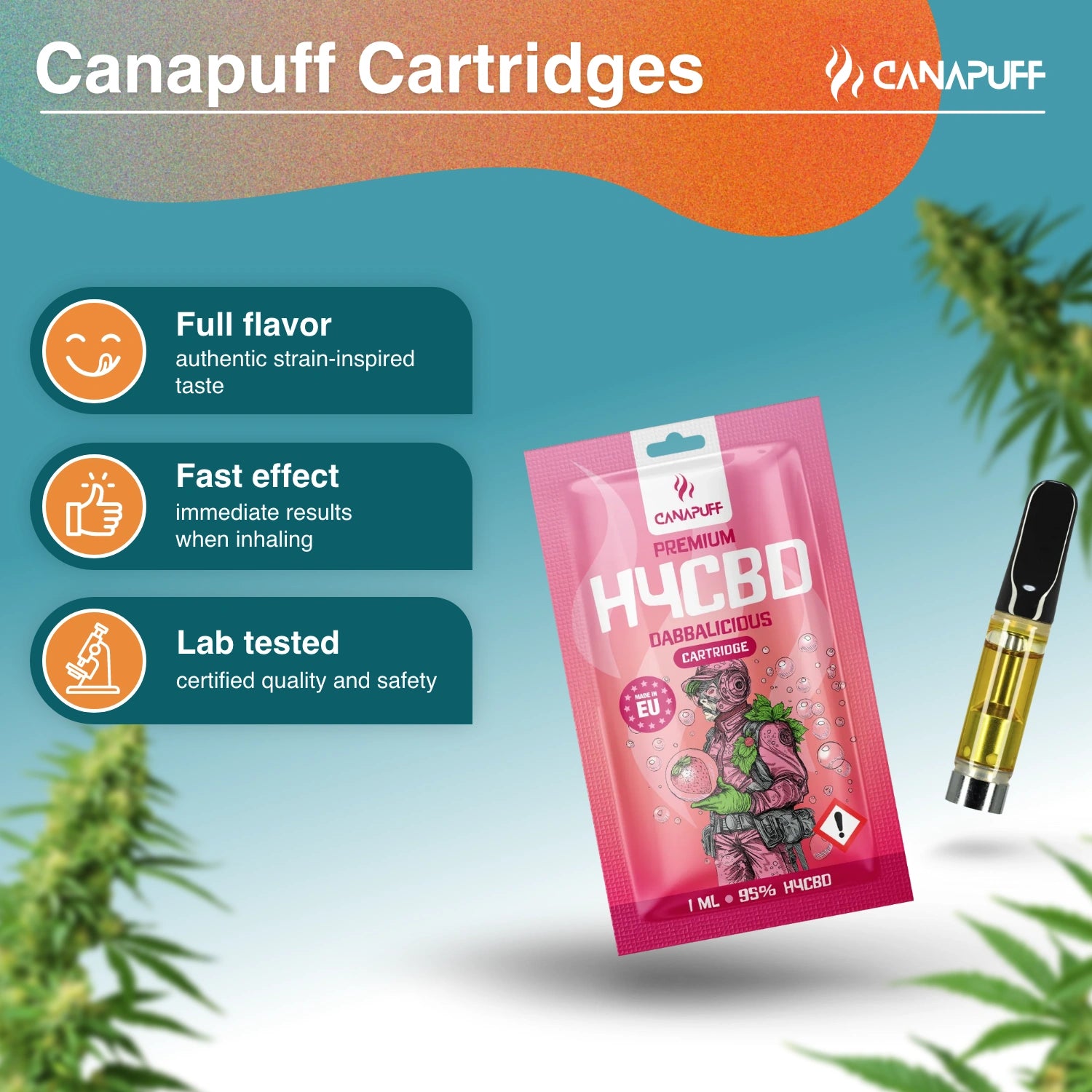 Canapuff - Dabbalicious - H4CBD 96% - Kartusche