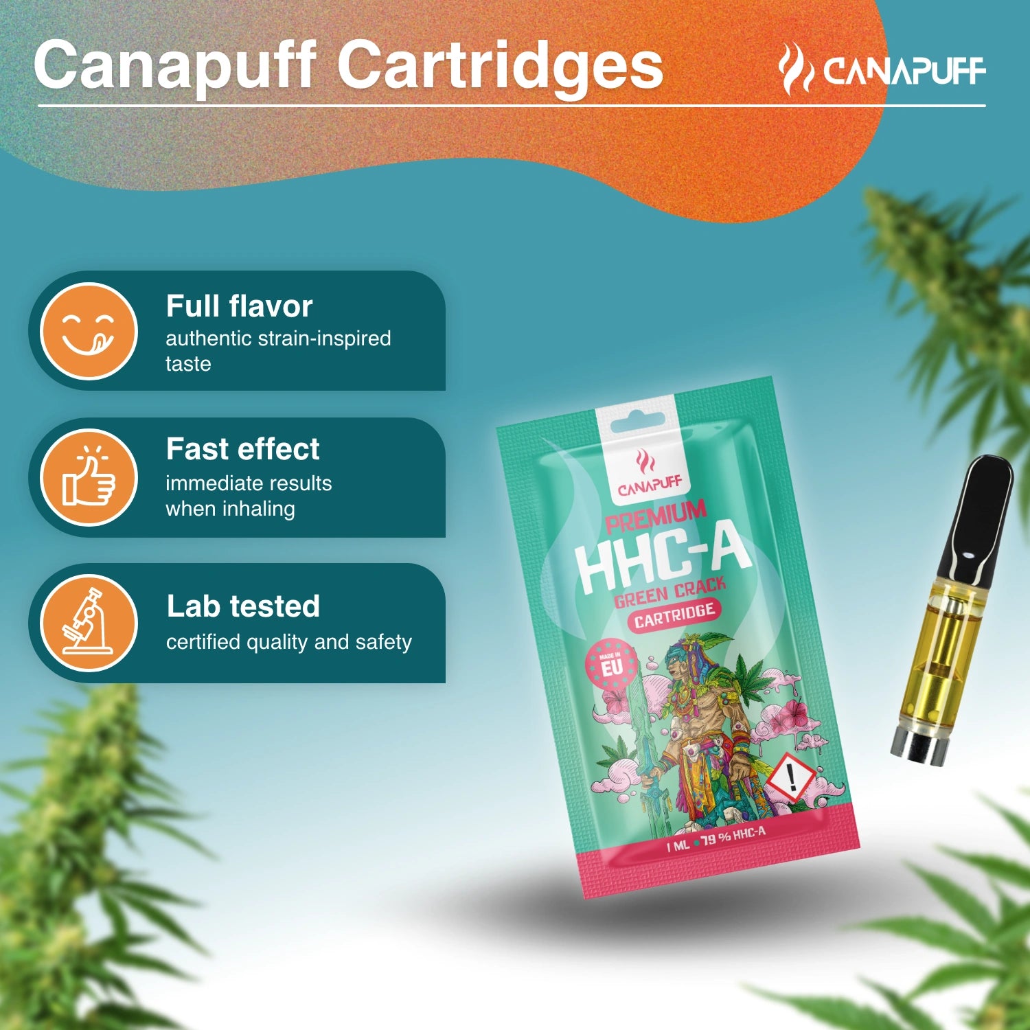 Canapuff - Green Crack - HHC-A 79% - Kartusche