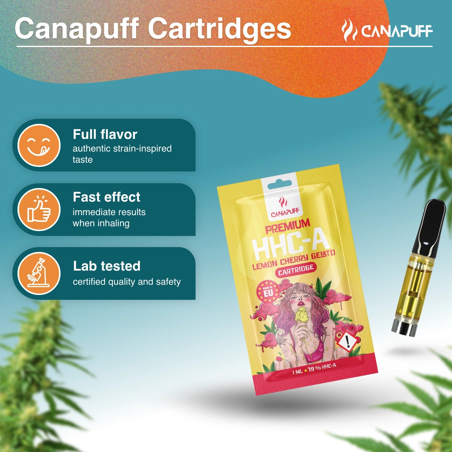 Canapuff - Lemon Cherry Gelato - HHC-A 79% - Kartusche