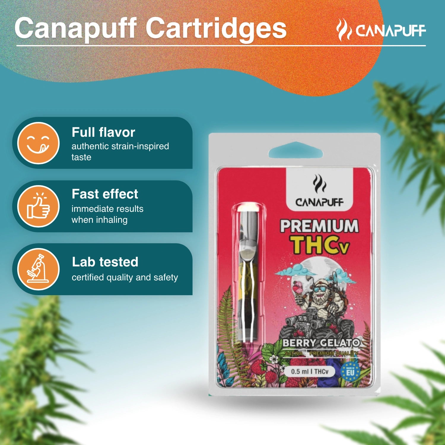 Canapuff - Berry Gelato - THCv 79% - Kartusche
