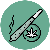 Cannabis-Joint mit einem Blatt darauf - Symbol