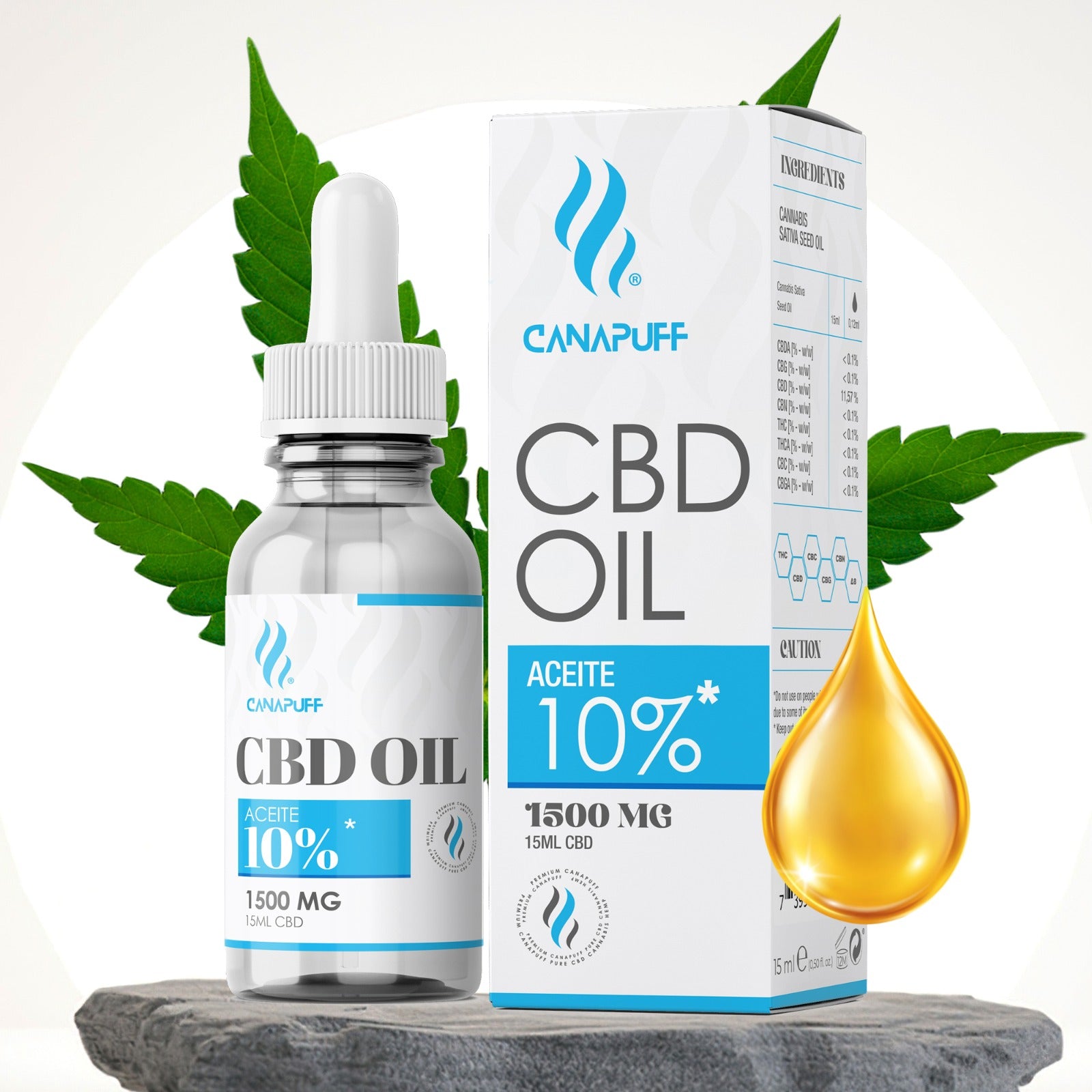 Canapuff - CBD Öl - 10% - 15ml