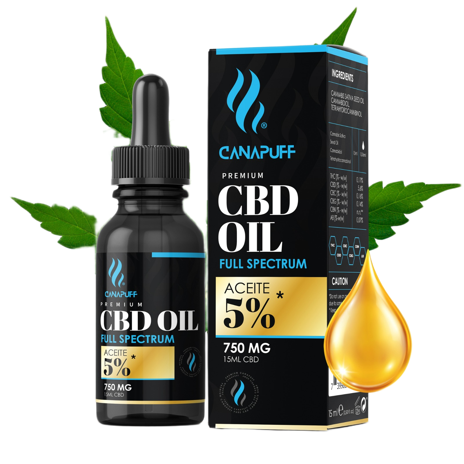 CBD Vollspektrum-Öl 5% 15 ml