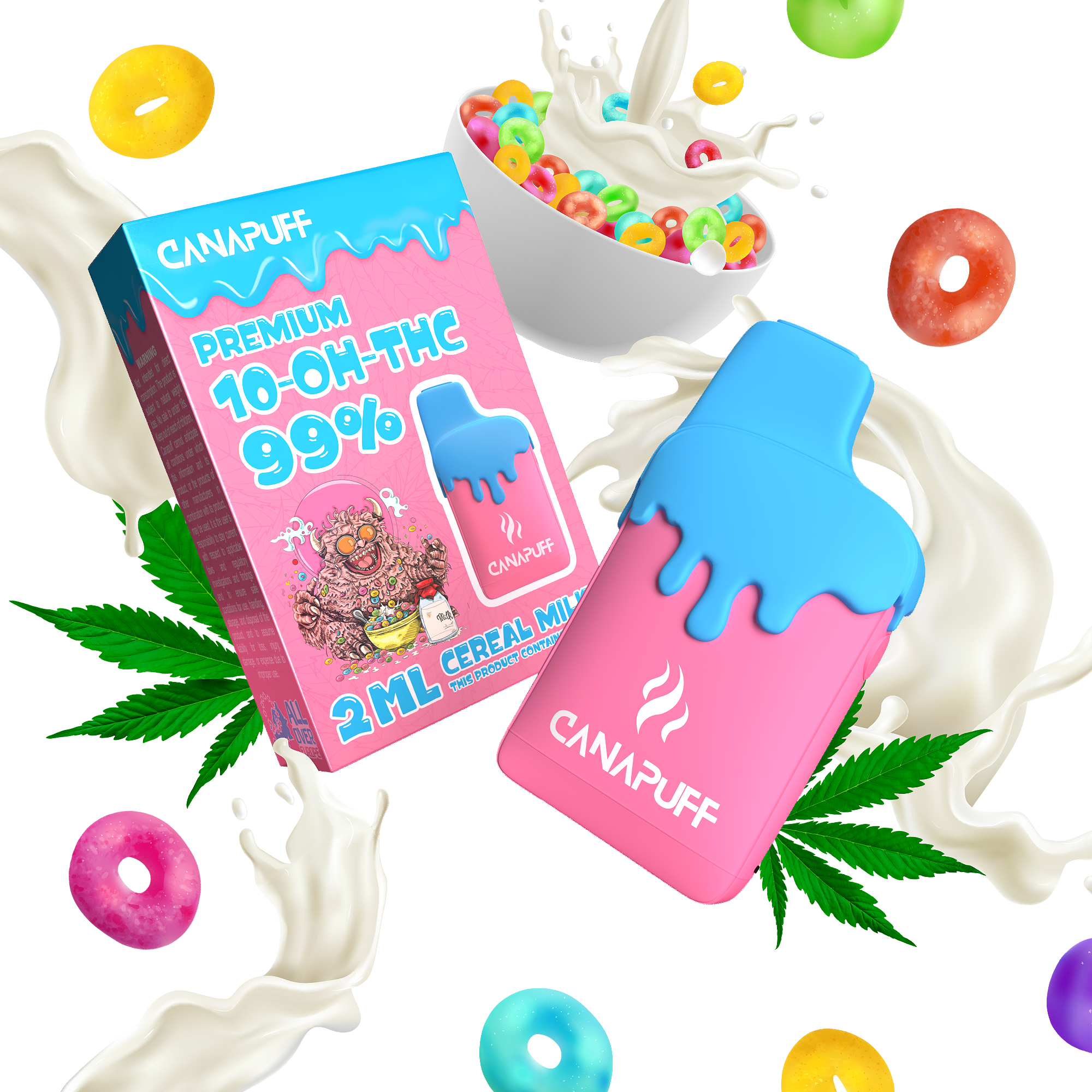 Cereal Milk 99% 10-OH-THC - Canapuff - Einmalige Verwendung - 2ml