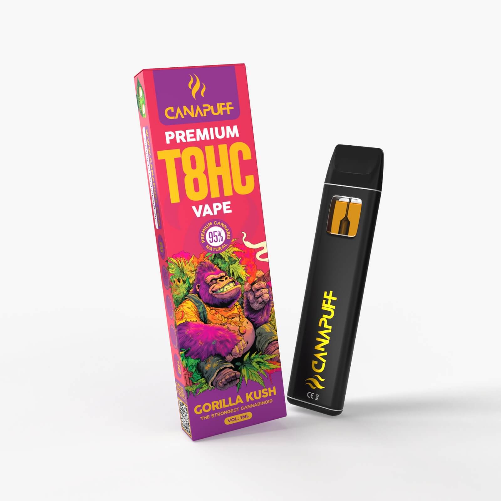 T8HC Vape Gorilla Kush 95% 1ml
