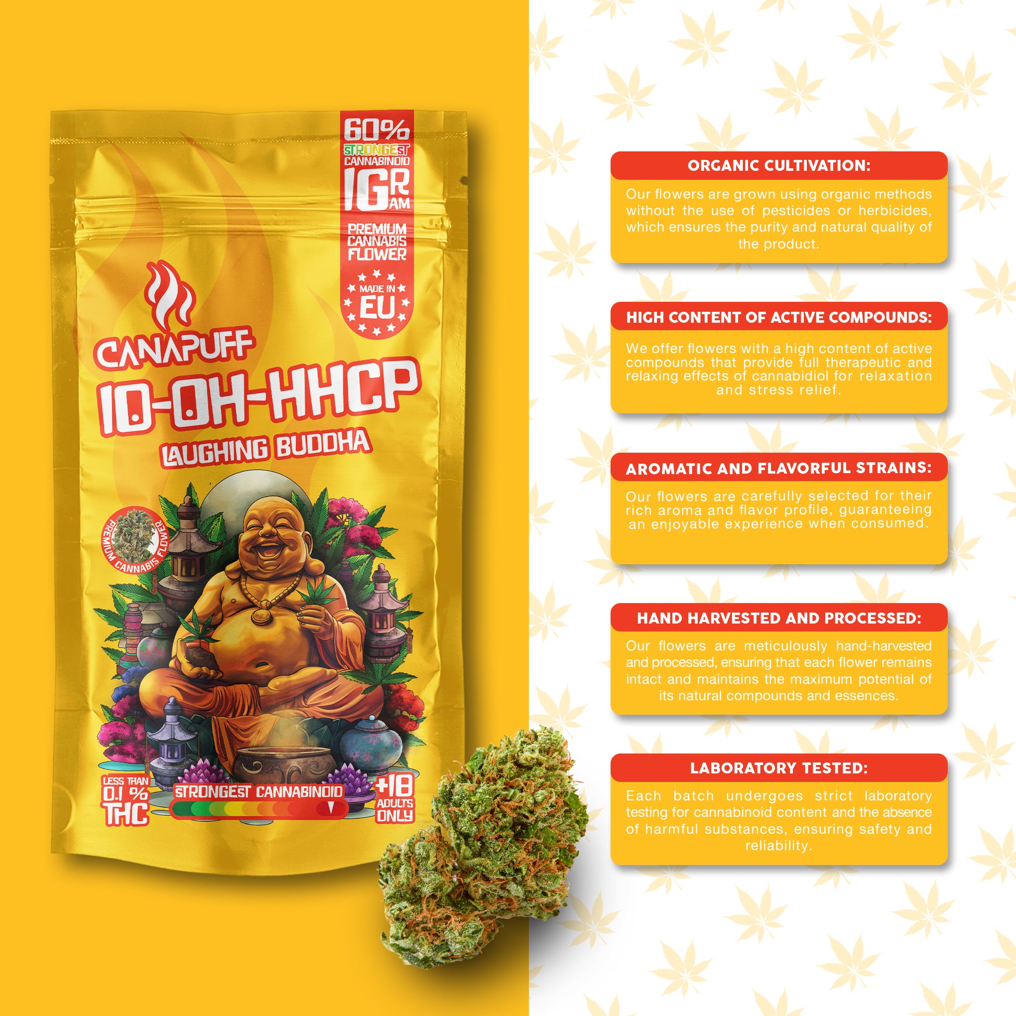 Laughing Buddha 60% - 10-OH-HHCP Blüten
