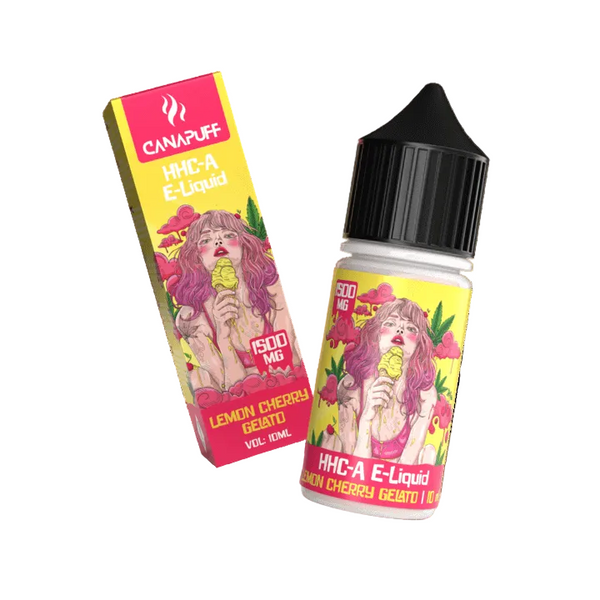 Shop HHC-A Liquid 1% 500mg Lemon Cherry Gelato - Canapuff Shop HHC-A Liquid 1% 500mg Lemon Cherry Gelato - Canapuff