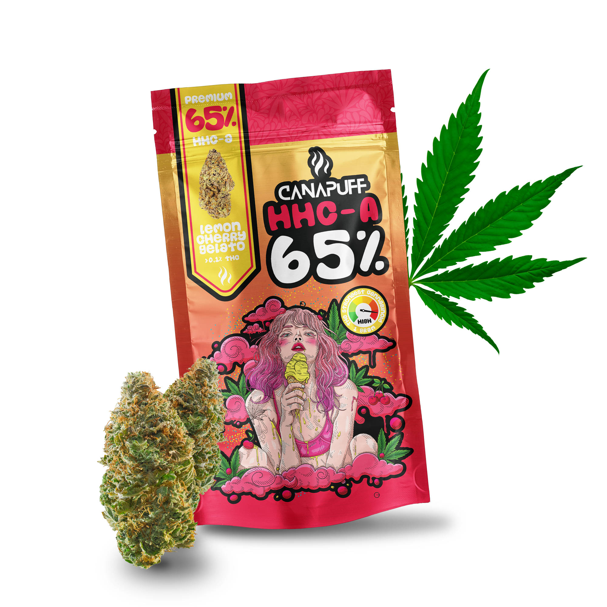 Canapuff - Lemon Cherry Gelato 65% - HHC-A Blüten