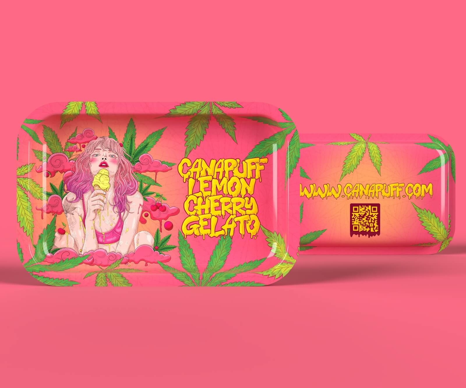 Rolling Tray Canapuff - Lemon Cherry Gelato - extra groß