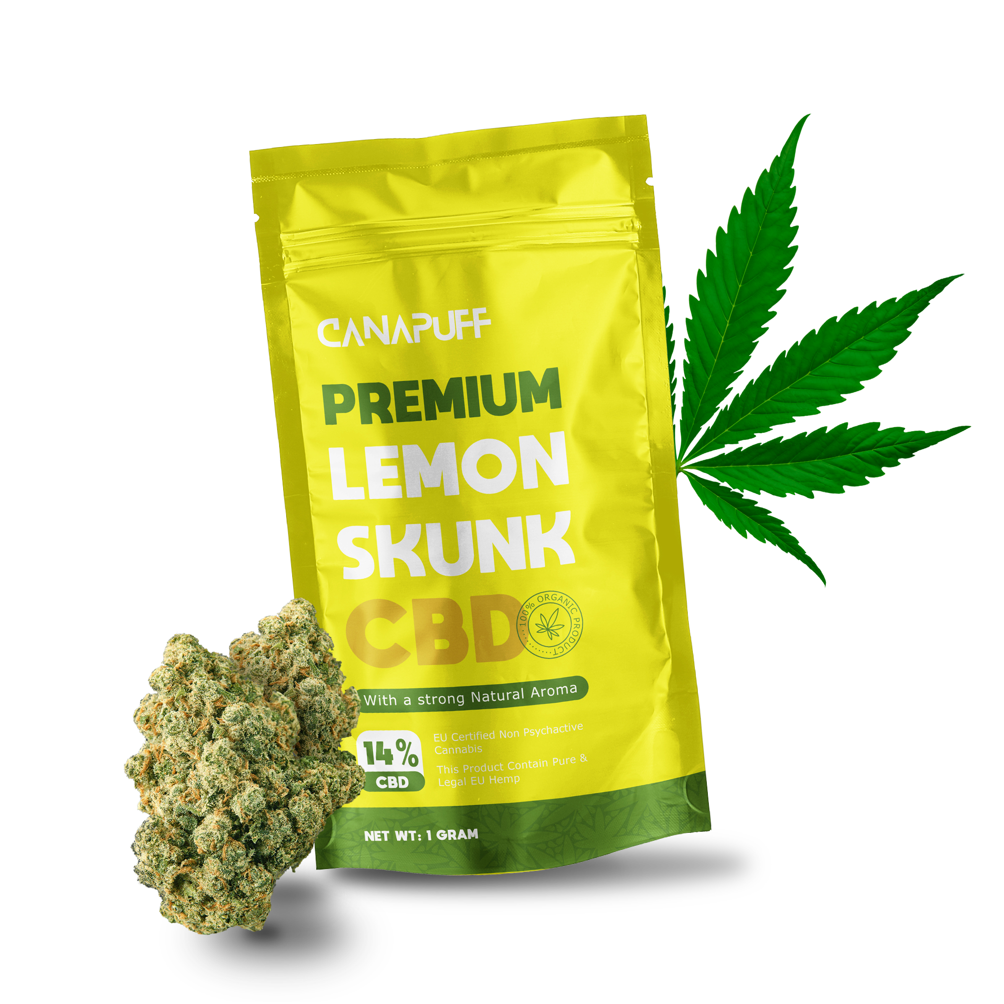 Canapuff - Lemon Skunk 14% - CBD Blüten