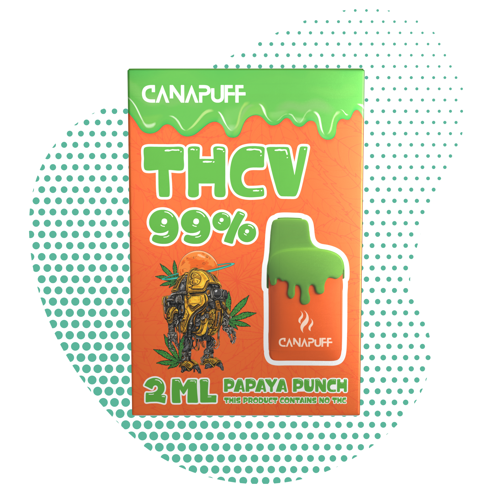 Papaya Punch 99% THCv - Canapuff - Einmalige Verwendung - 2ml