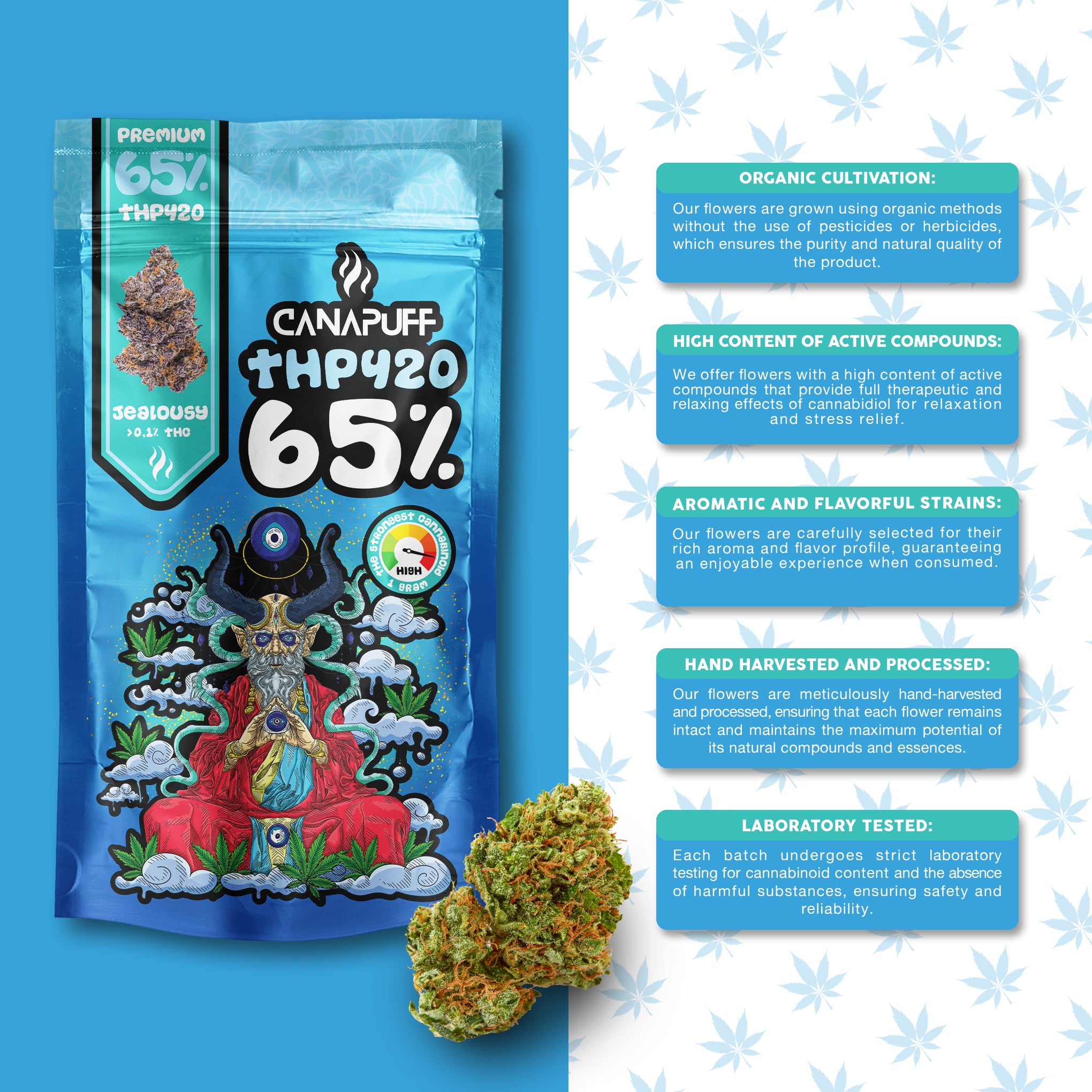 Canapuff - Jealousy 65% - THP420 Blüten